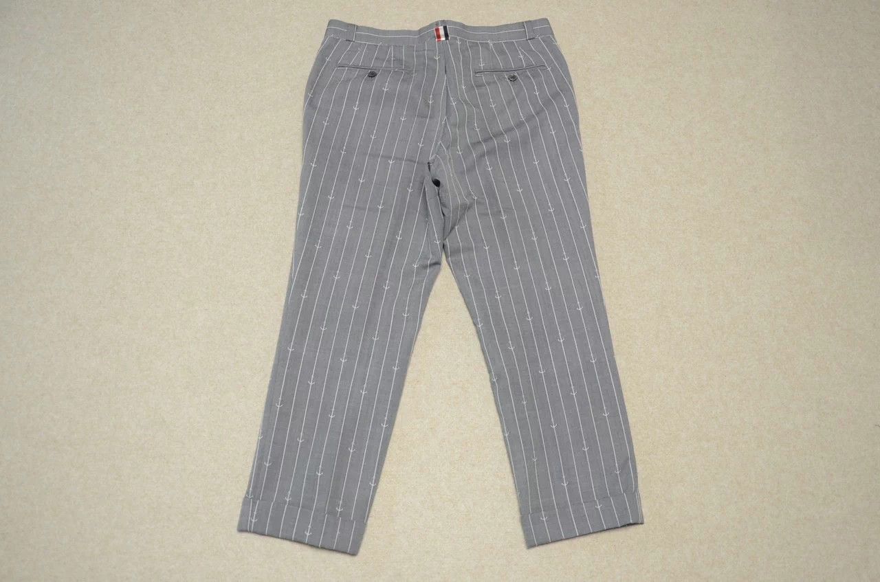 Thom Browne Thom Browne Anchor 9" Wool Trouser Gray Size 2 Size 36S - 5 Thumbnail