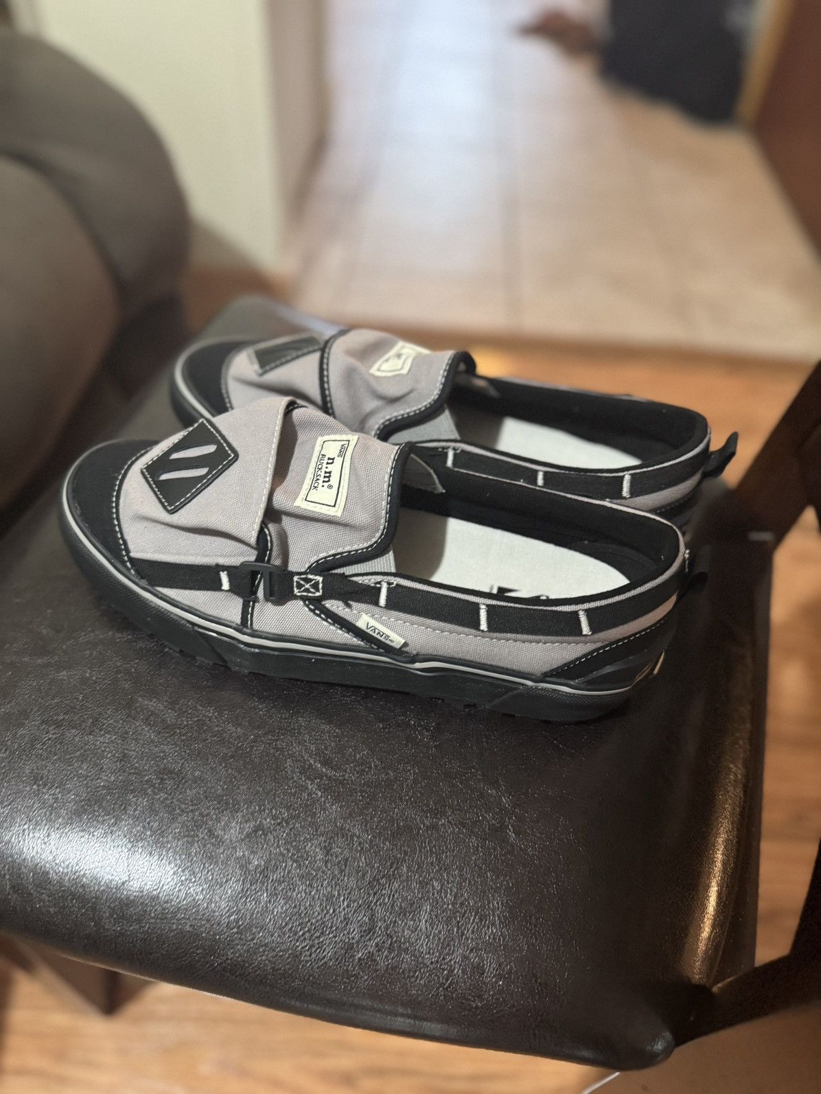 Vans Nicole McLaughlin Grey/black van slip ons COLLAB Size US 10 / EU 43 - 1 Thumbnail