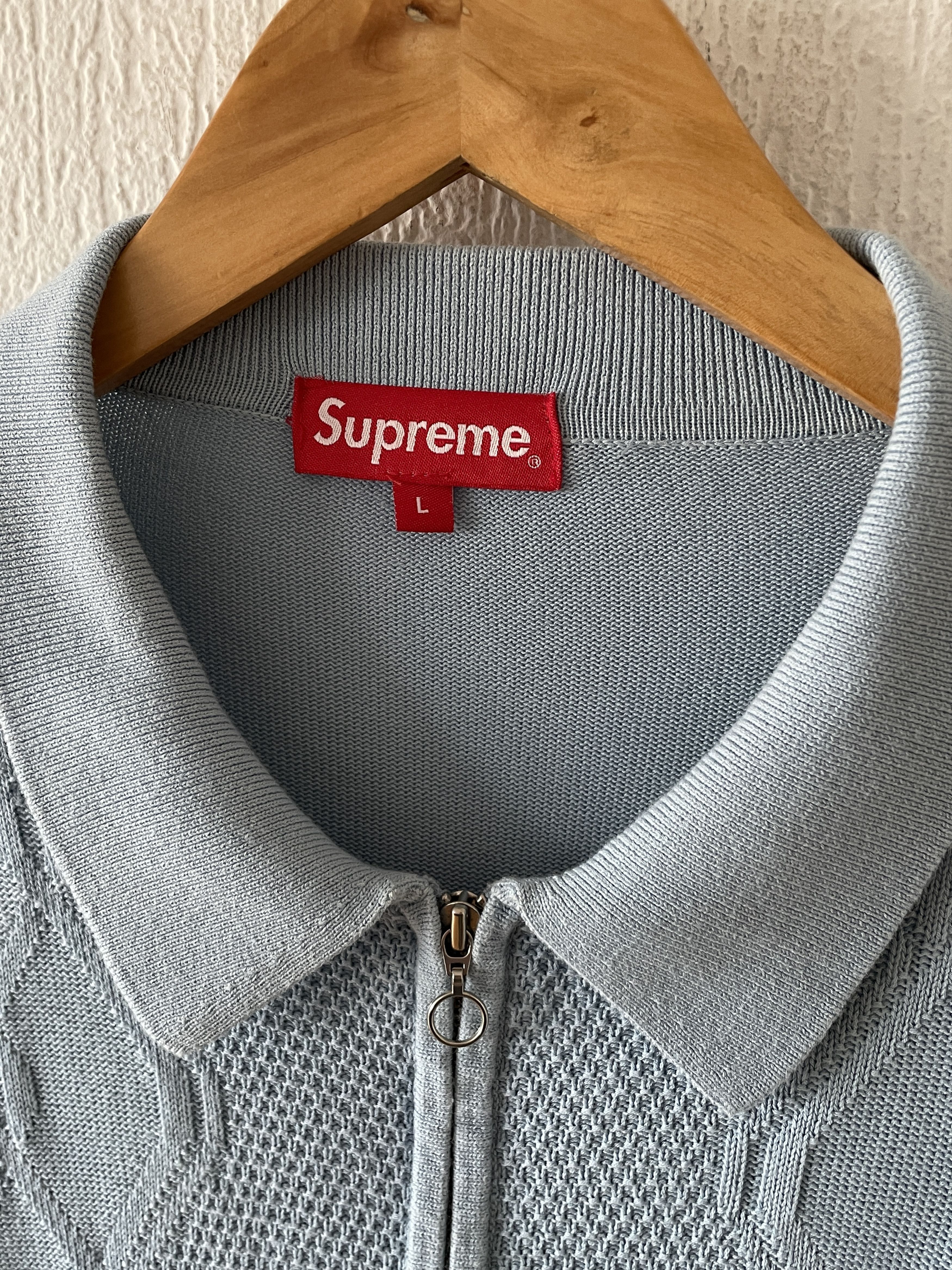 Supreme Supreme Sweater Cable Knit Collar Zip AW18 Size US L / EU 52-54 / 3 - 5 Thumbnail