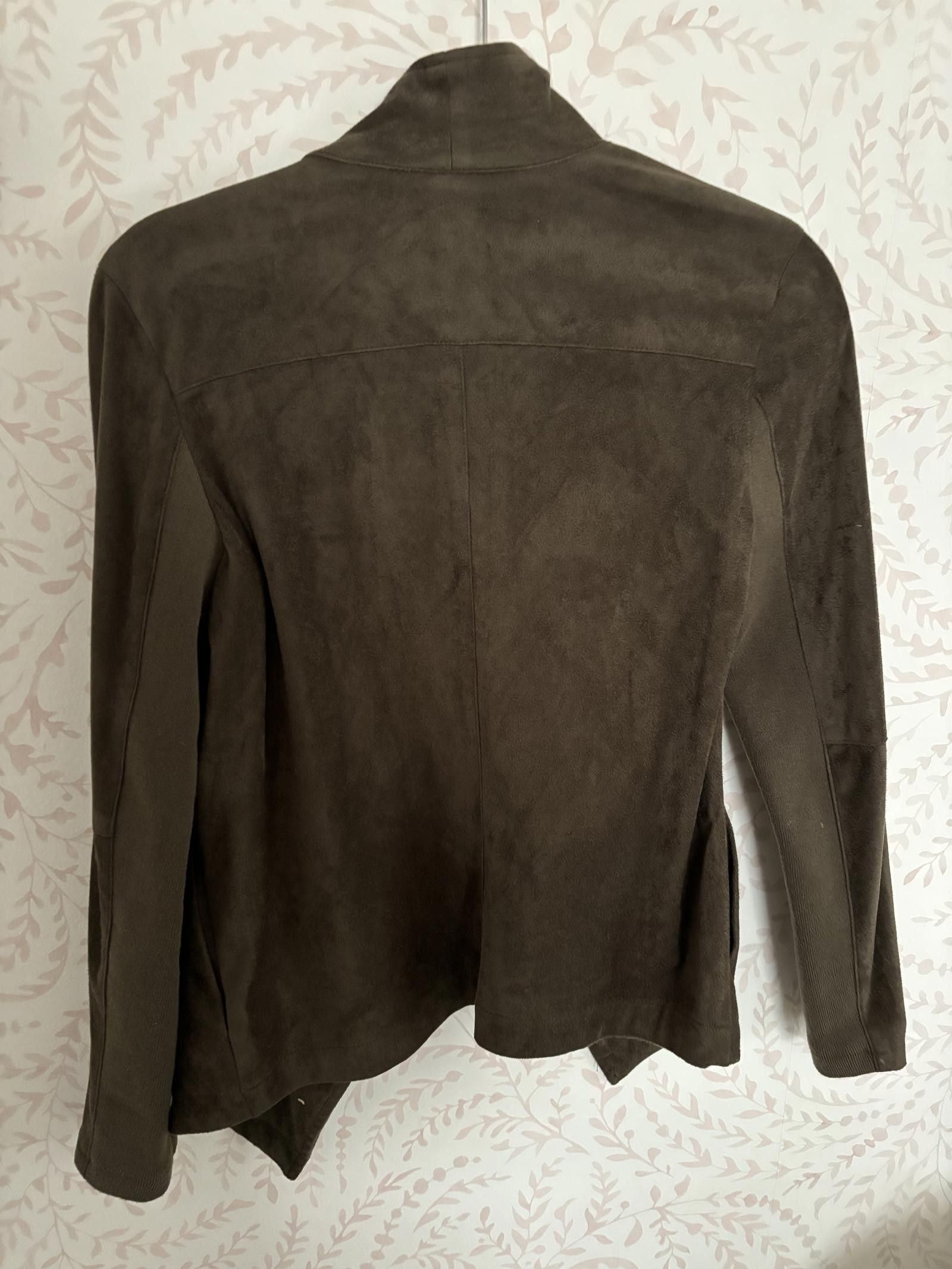 Designer EUC BB Dakota Suede Jacket - XS Olive Green Open Cardigan Size XS / US 0-2 / IT 36-38 - 4 Thumbnail