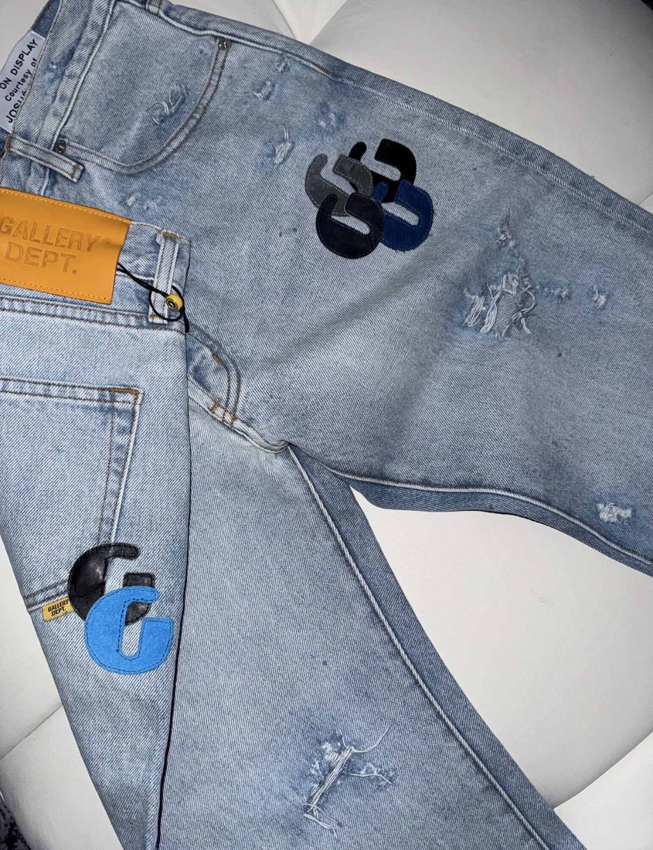 Gallery Dept. G patch distressed jeans Size US 34 / EU 50 - 3 Thumbnail
