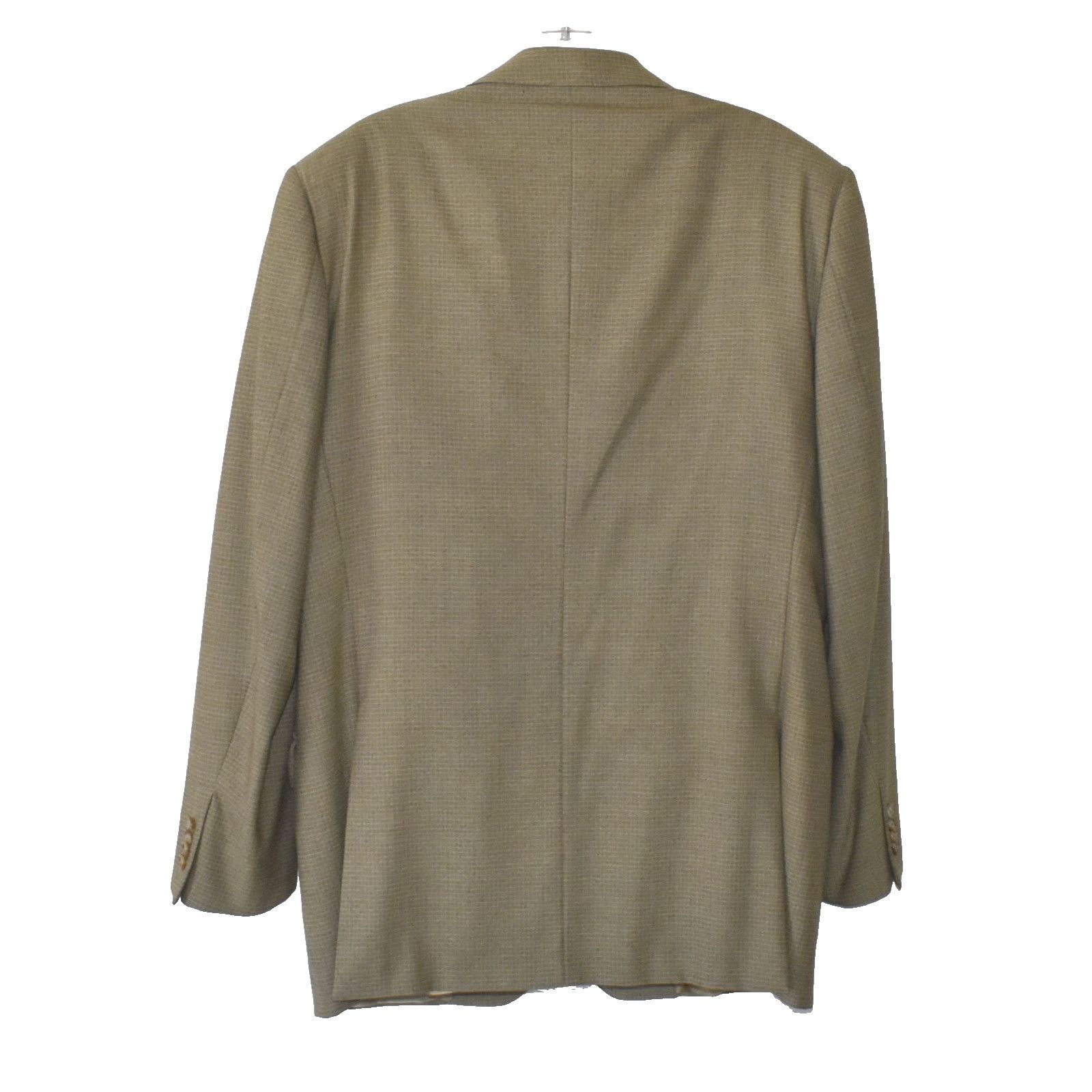 Ermenegildo Zegna ERMENEGILDO ZEGNA Beige 3 Button Fine Worsted Blazer Size 54 Size 54R - 2 Thumbnail