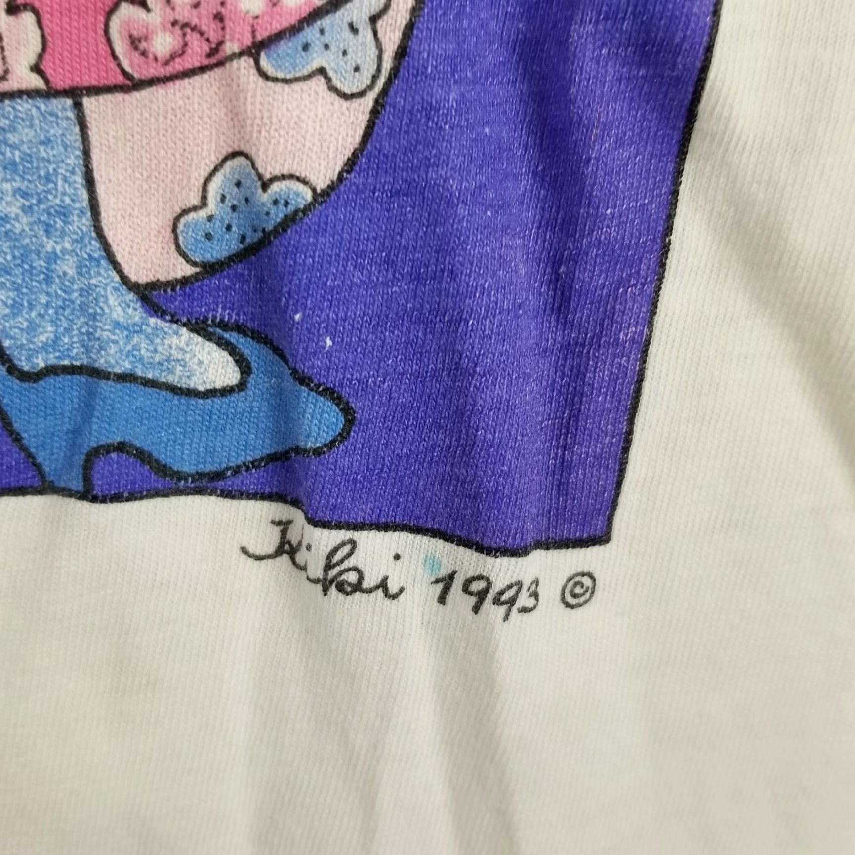 Alife Vintage 90s Unisex Adult T-Shirt White Short Sleeve Crew Neck Regular Fit Retro Nature Bird Moon Hippie USA Medium Size US M / EU 48-50 / 2 - 3 Thumbnail