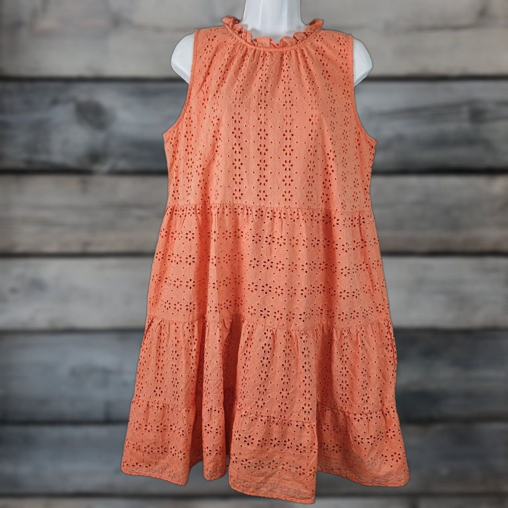 ann taylor loft orange dress ANN TAYLOR LOFT petite orange summer dress with