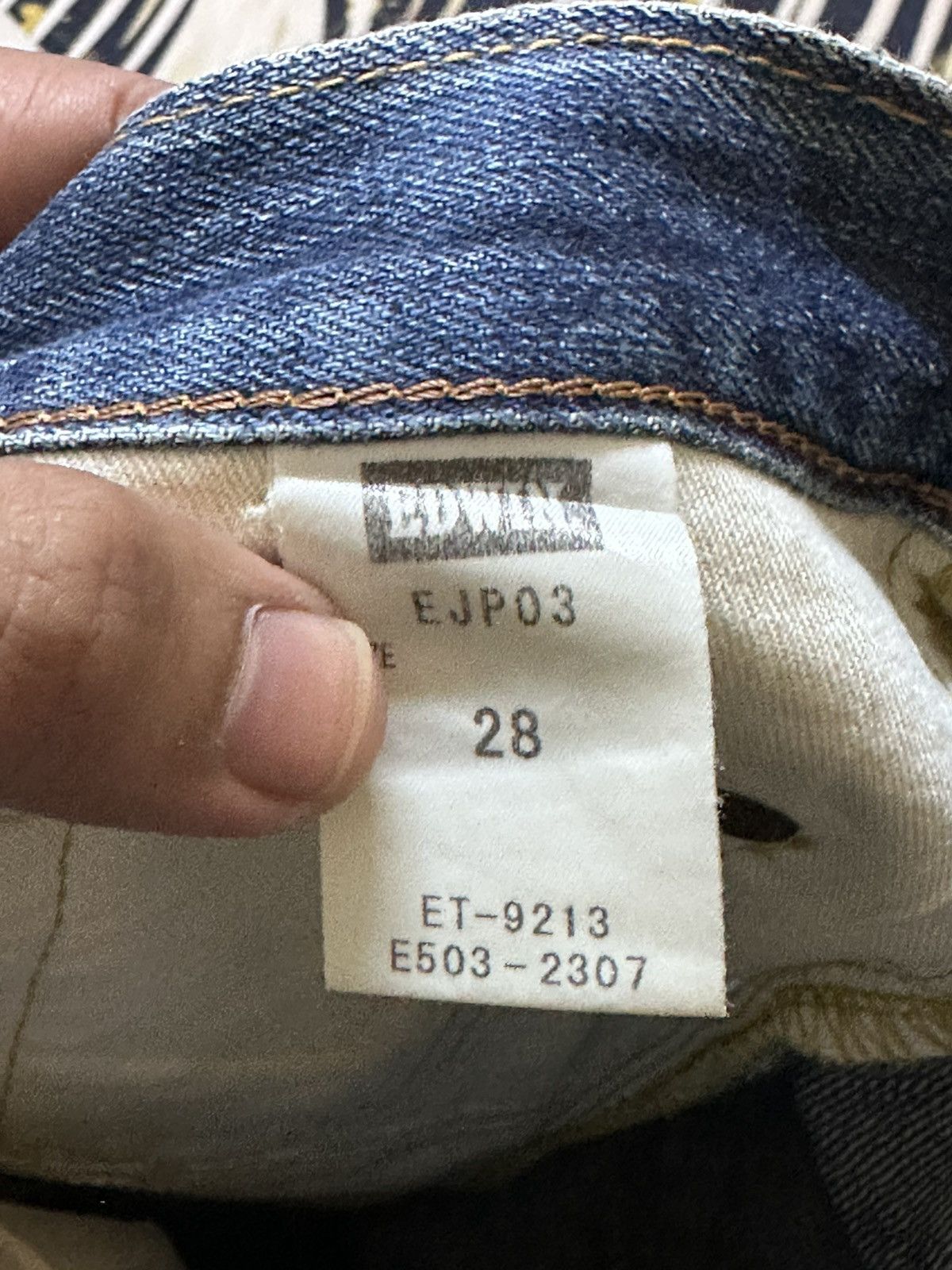 Edwin Vintage Edwin EJP03 Whiskers Grunge Distressed Denim Size US 31 - 7 Thumbnail