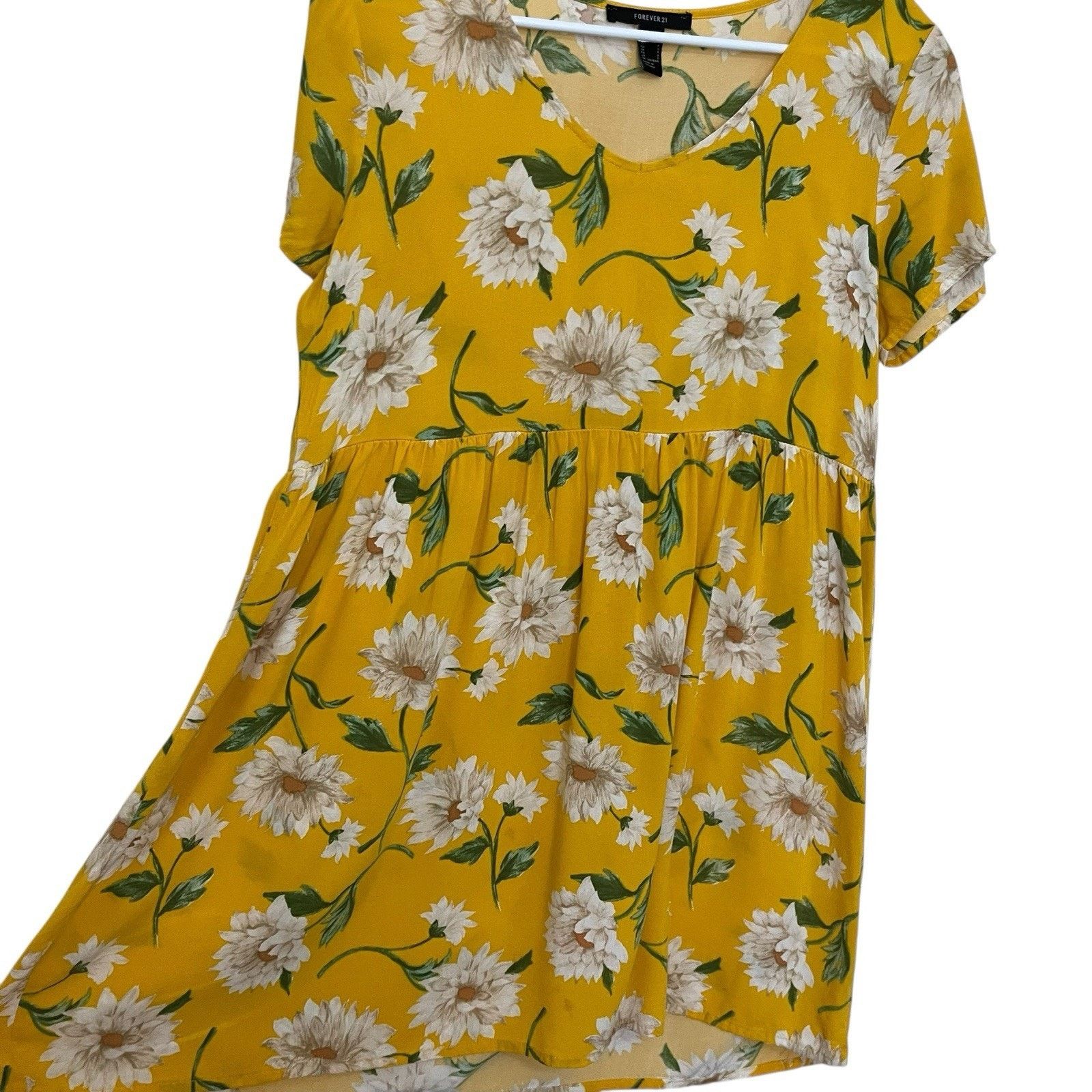 Forever 21 Forever 21 | Yellow Floral Print Dress Small Cottage Size S / US 4 / IT 40 - 5 Thumbnail