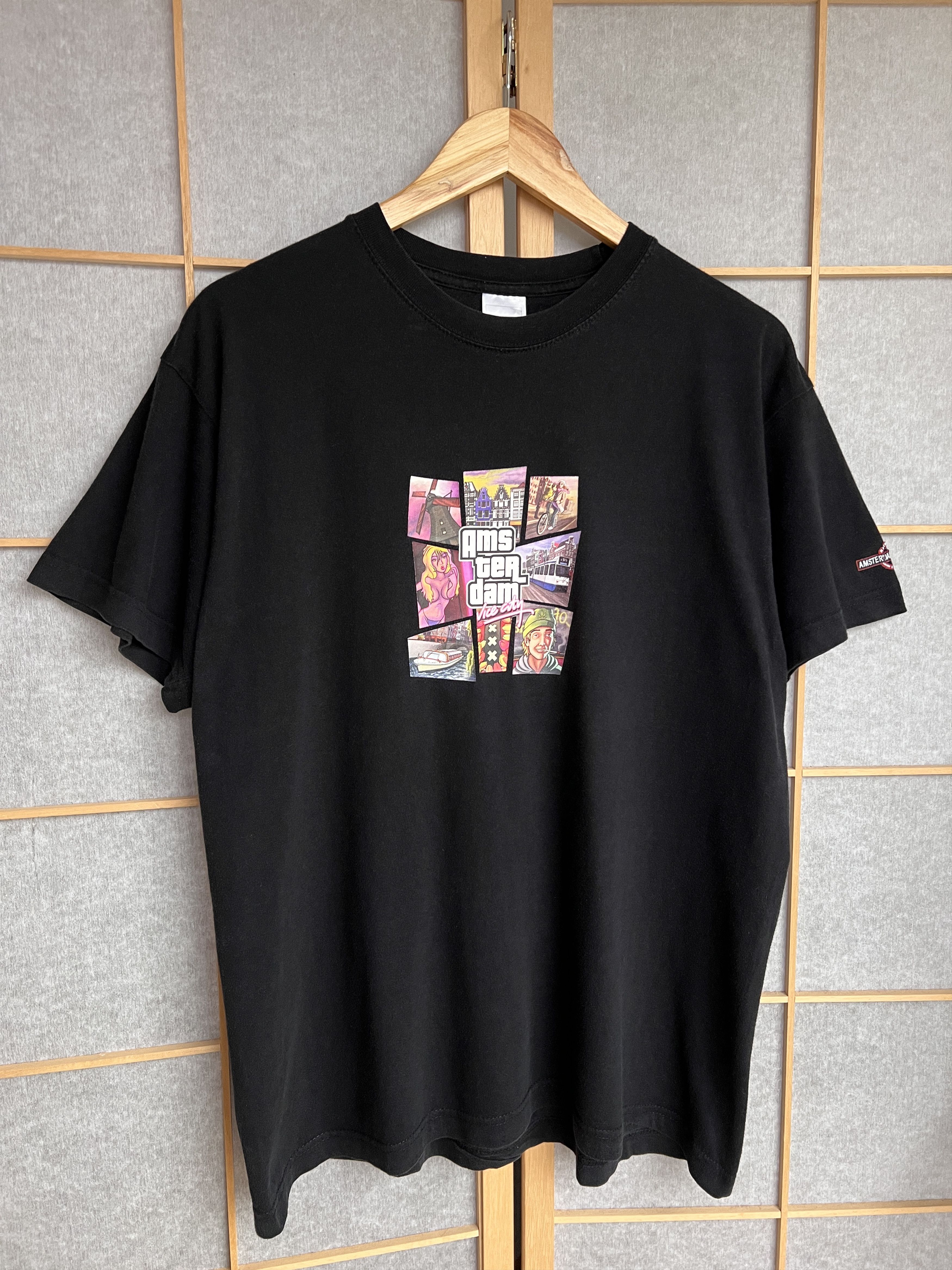 Vintage GTA Amsterdam Vice City vintage t shirt printed 420 y2k weed Size US L / EU 52-54 / 3 - 1 Thumbnail