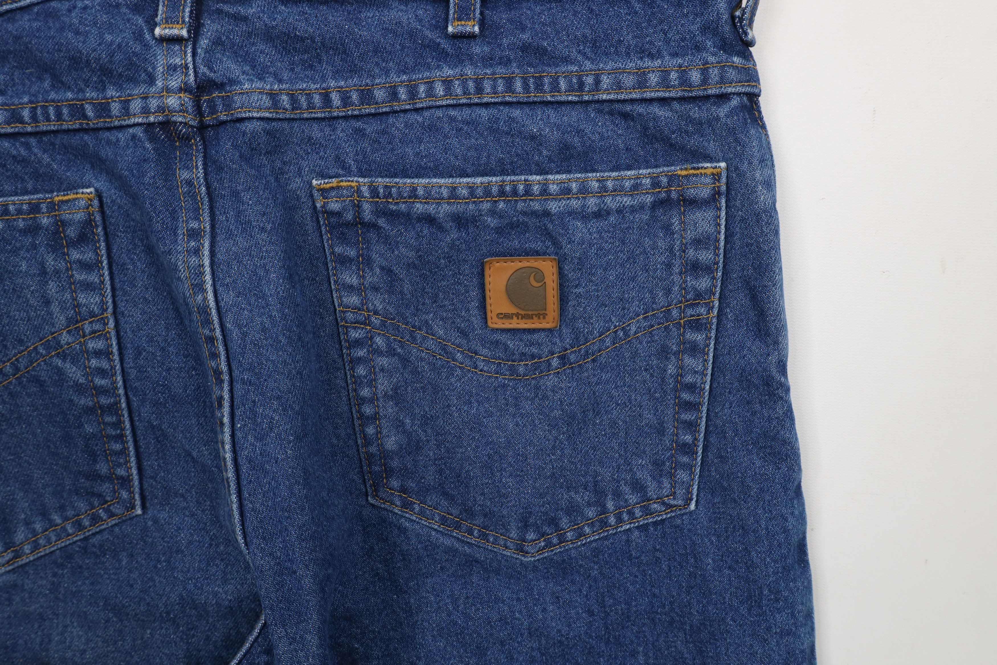 Carhartt × Vintage Vintage Y2K Carhartt Spell Out Relaxed Fit Wide Leg Jeans Size US 34 / EU 50 - 13 Thumbnail