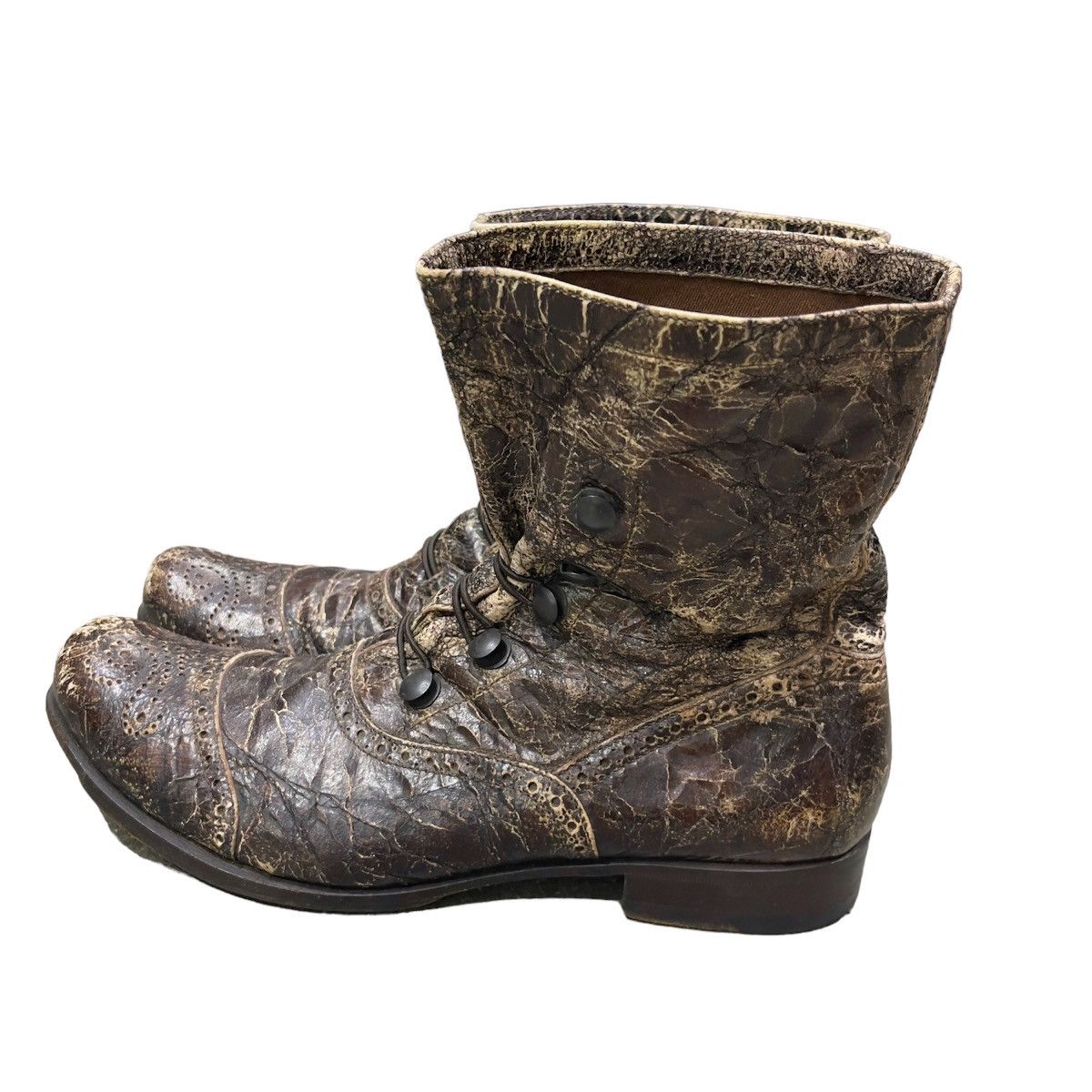 Gianni Barbato Very rare gianni barbato destroyed leather boots Size US 8.5 / EU 41-42 - 6 Thumbnail