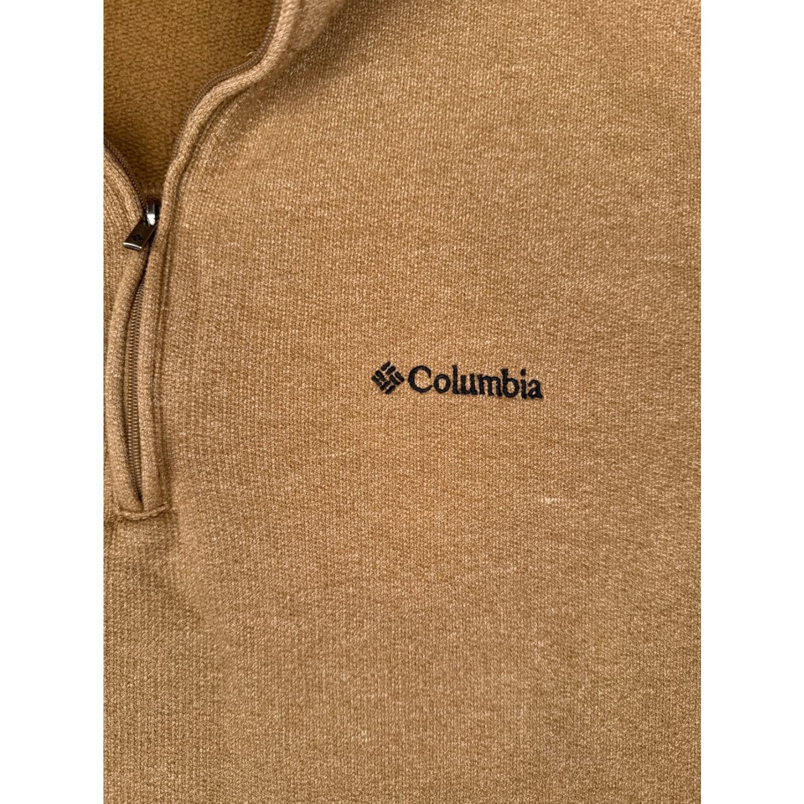 Vintage Columbia Sweater Mens XL Brown 1/4 Zip Pullover Hike Winter Outdoor Casual Mock Neck Long Sleeve Knit Logo Size US XL / EU 56 / 4 - 6 Thumbnail