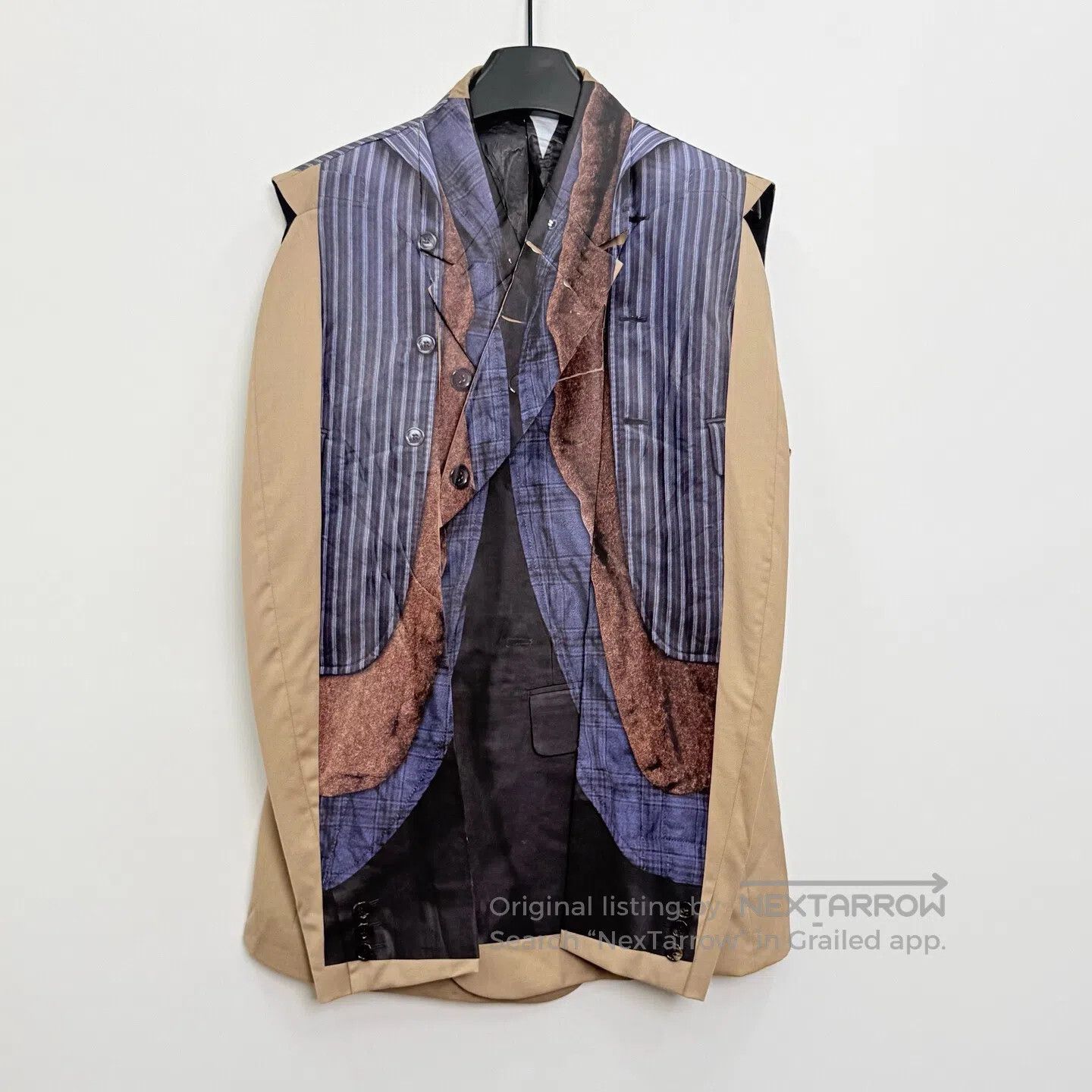 Comme des Garcons Comme Des Garcons Trompe-l'œil Printed Khaki Vest and Jack Size US S / EU 44-46 / 1 - 1 Thumbnail