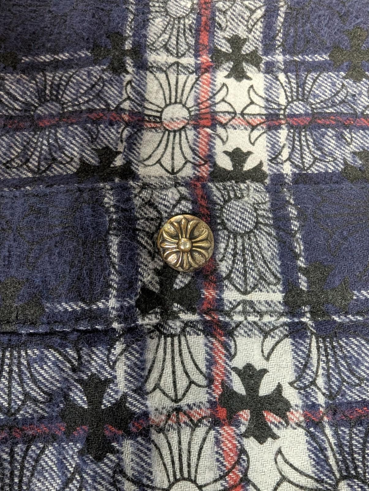 Chrome Hearts Chrome Hearts Loose Ends Flannel in Blue Size US L / EU 52-54 / 3 - 4 Thumbnail