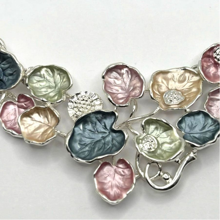 Other Y2K Pink & Silver Leaf Necklace Size ONE SIZE - 2 Thumbnail