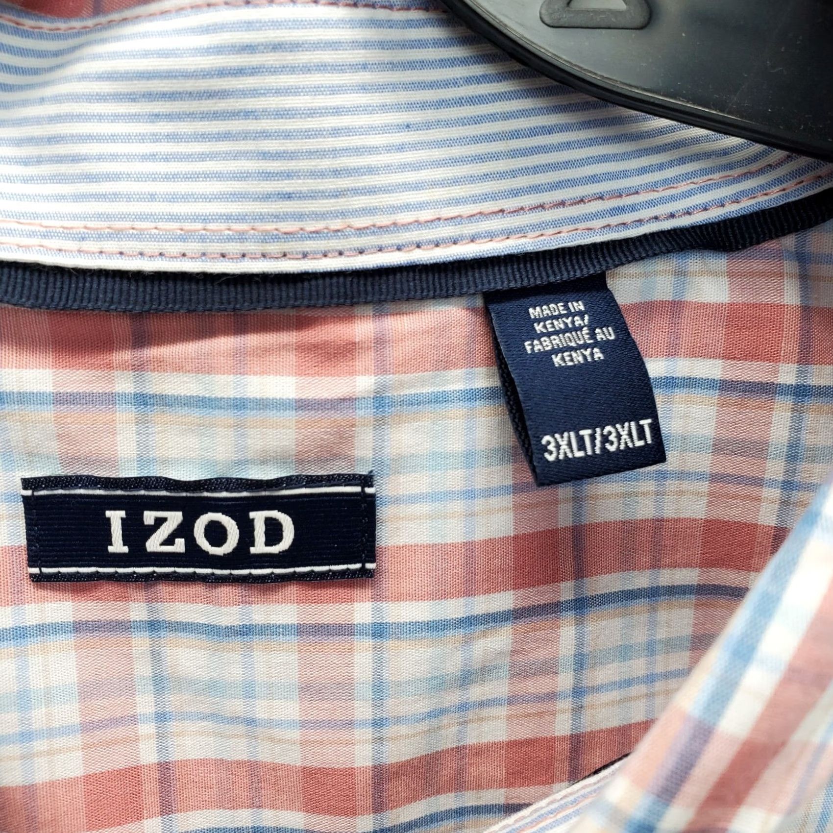 Izod IZOD Mens Shirt 3XLT Multi Plaid Comfort Performance All-Over Stretch Button Down Size US XXL / EU 58 / 5 - 6 Thumbnail