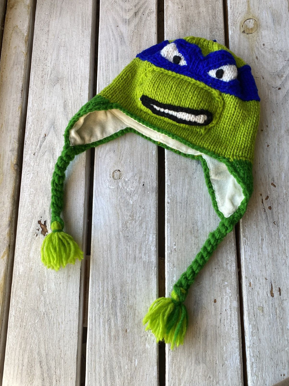 Vintage Teenage Mutant Ninja Turtles trapper hat Donatello adult Size ONE SIZE - 3 Thumbnail