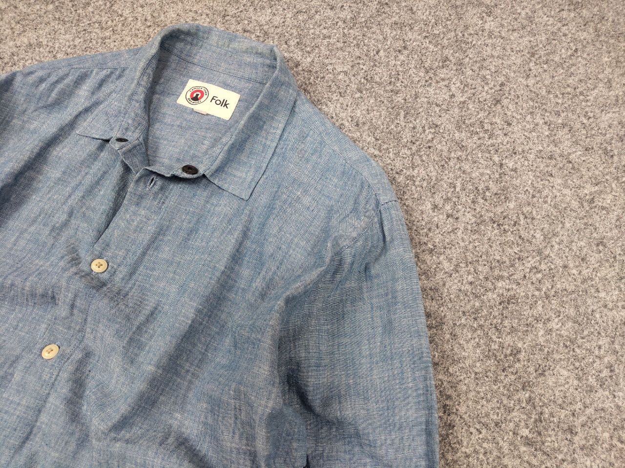 Folk Folk Design Camden Town Blue Casual Button Down Shirt Size US L / EU 52-54 / 3 - 4 Thumbnail