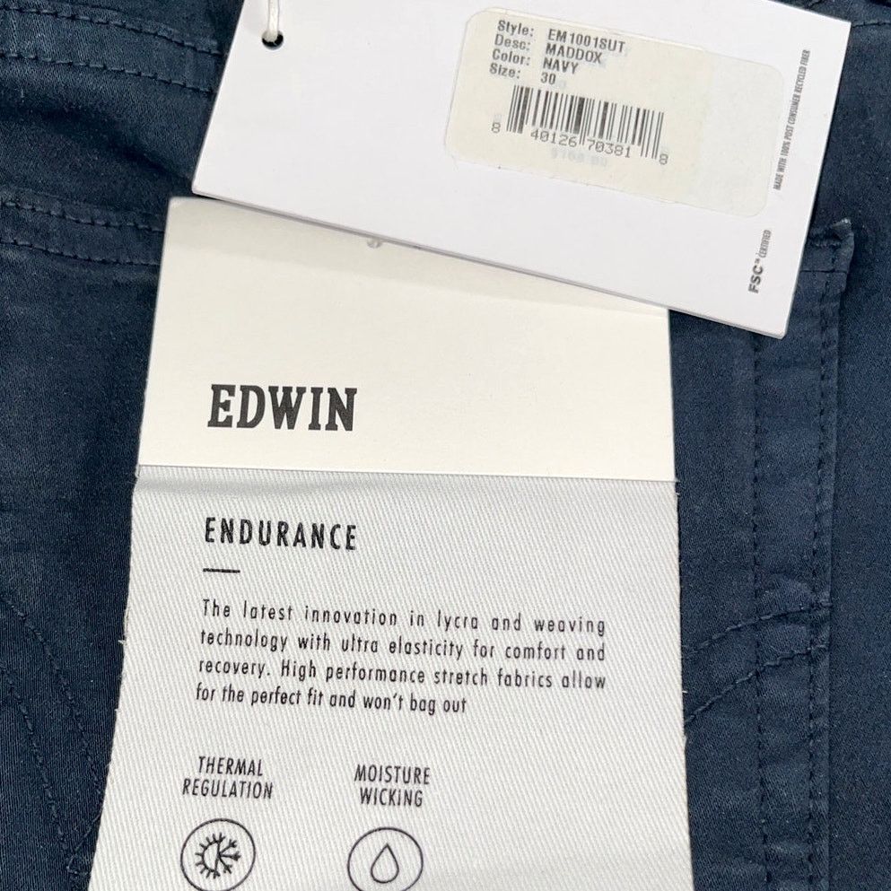 Edwin Edwin Denim Maddox Endurance Slim Pants Navy 30 33" - $178 Size US 30 / EU 46 - 5 Thumbnail