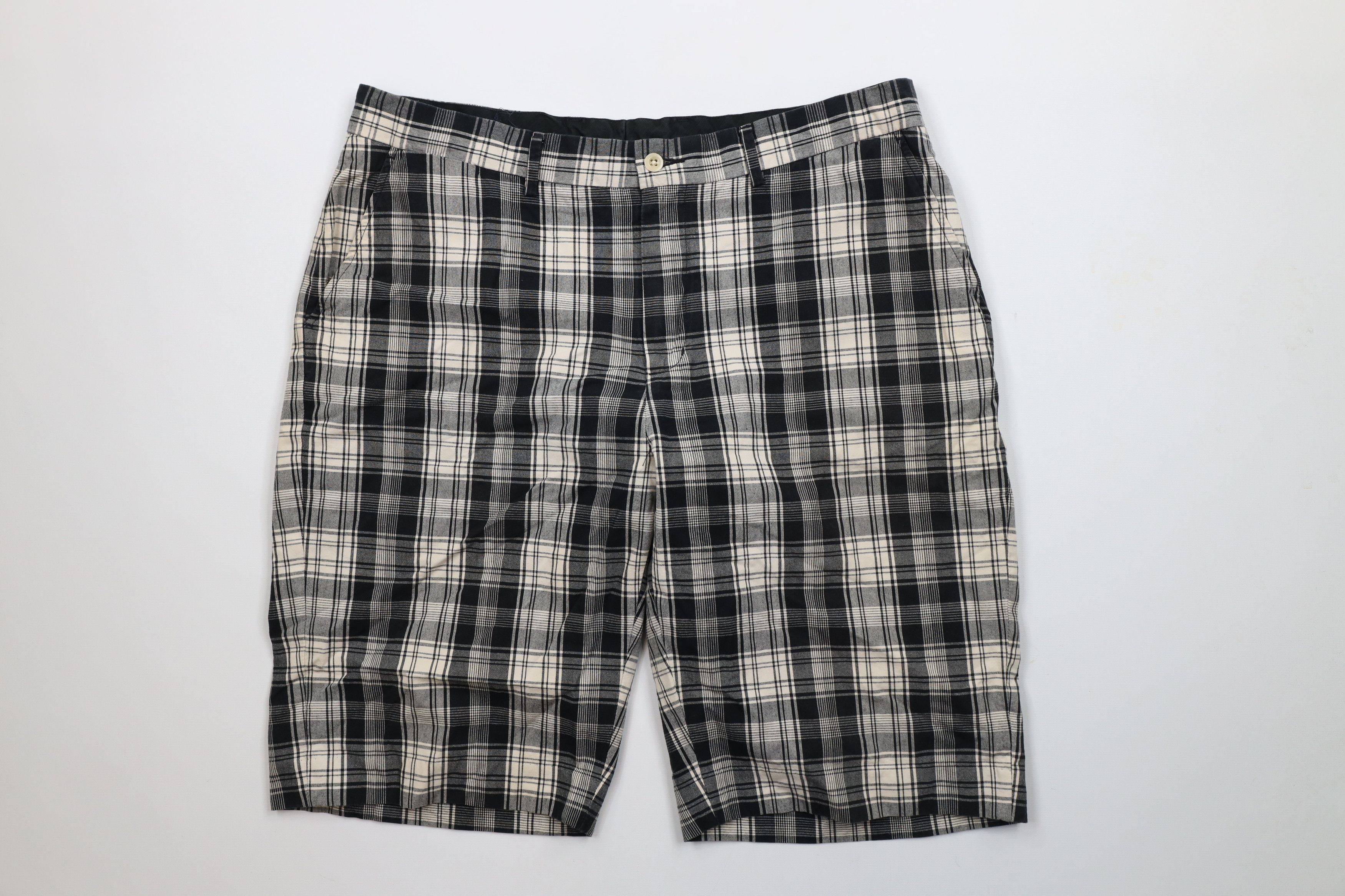 Ralph Lauren × Vintage Vintage 90s Ralph Lauren Golfing Chino Shorts Plaid Cotton Size US 36 / EU 52 - 1 Thumbnail