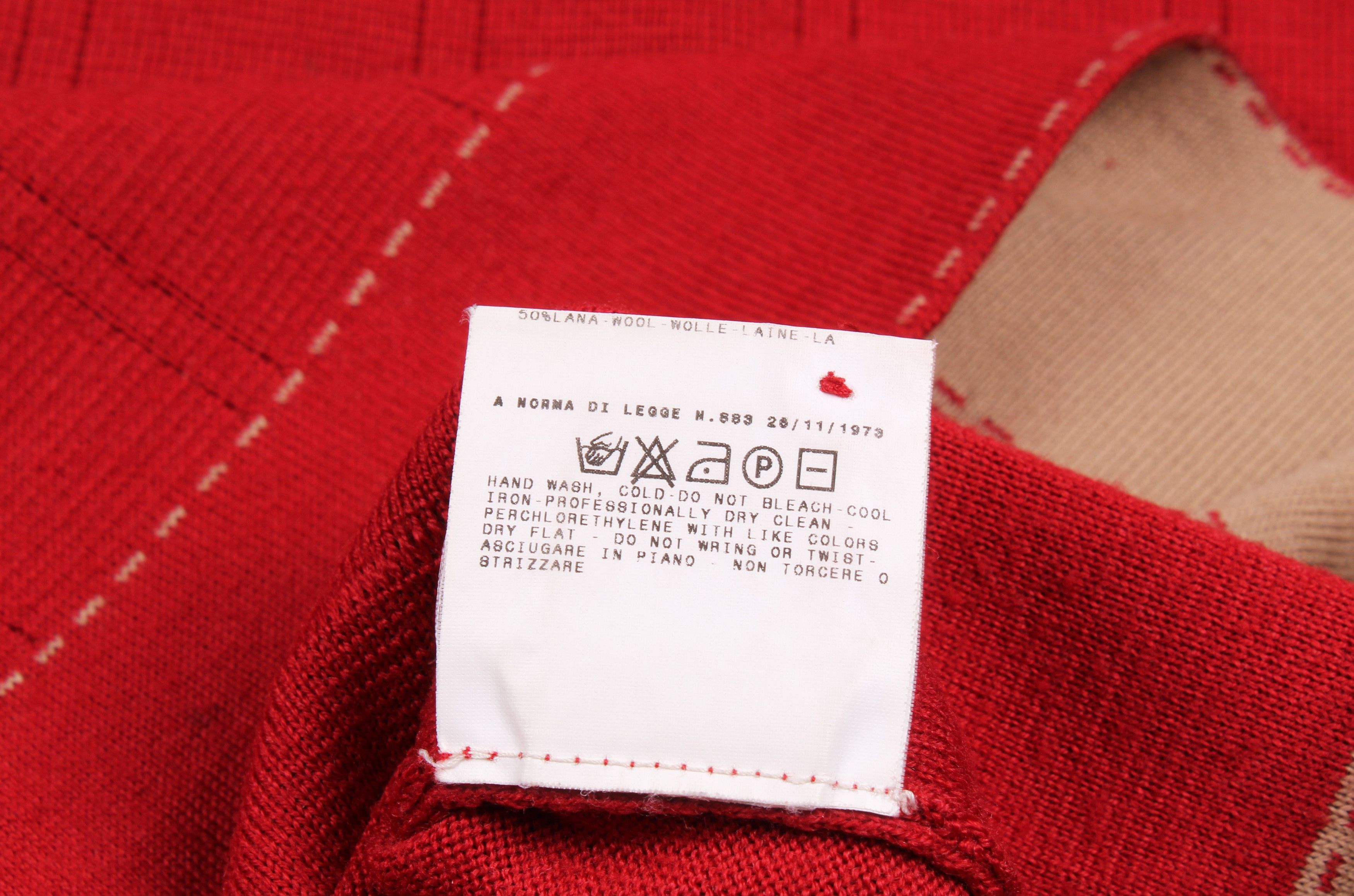 Dolce & Gabbana × Vintage Vintage Dolce & Gabbana Red Wool Collared Sweater Size US M / EU 48-50 / 2 - 9 Thumbnail