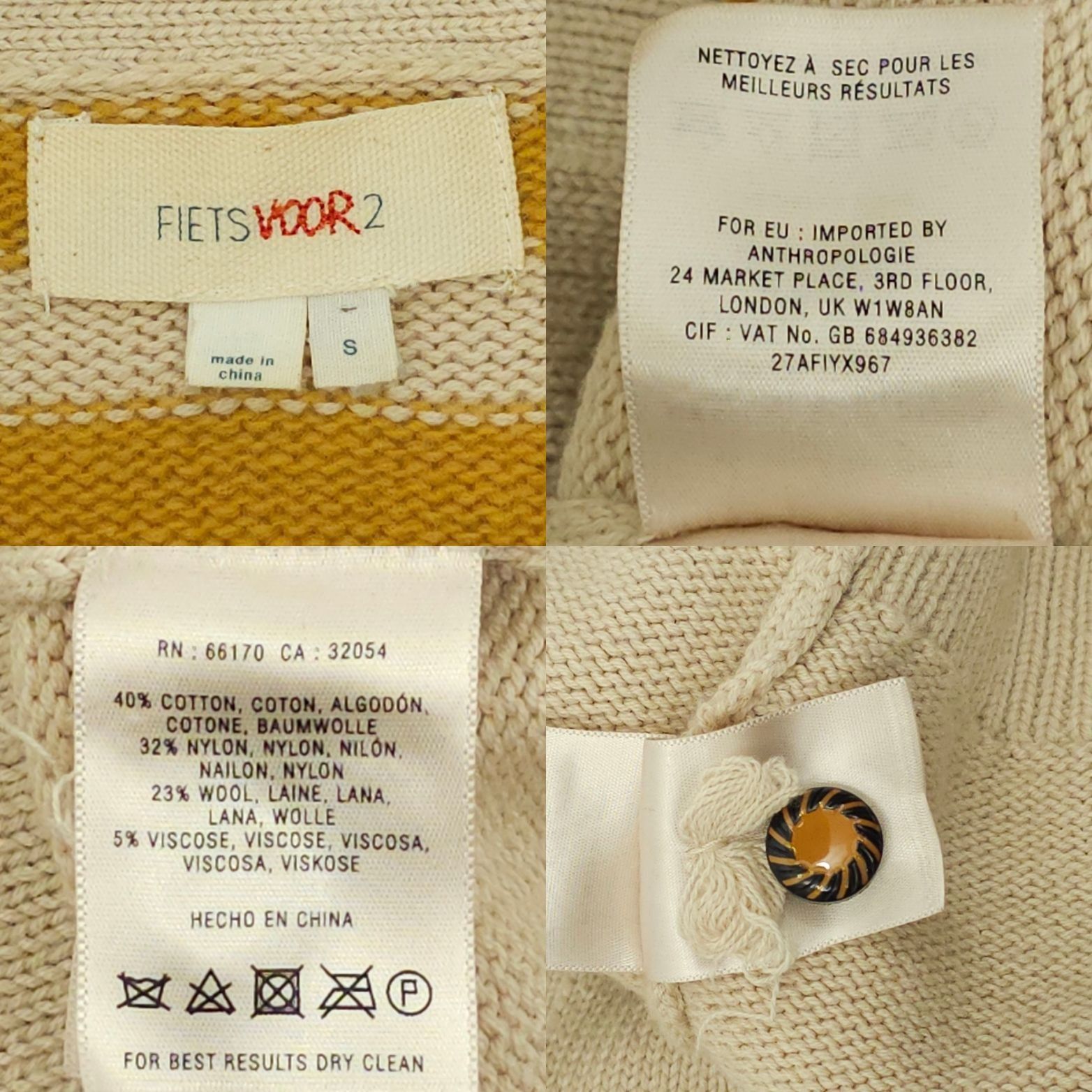 Anthropologie Fiets Voor 2 Anthropologie Fair Isle Knit Cardigan Sweater S Size S / US 4 / IT 40 - 8 Thumbnail