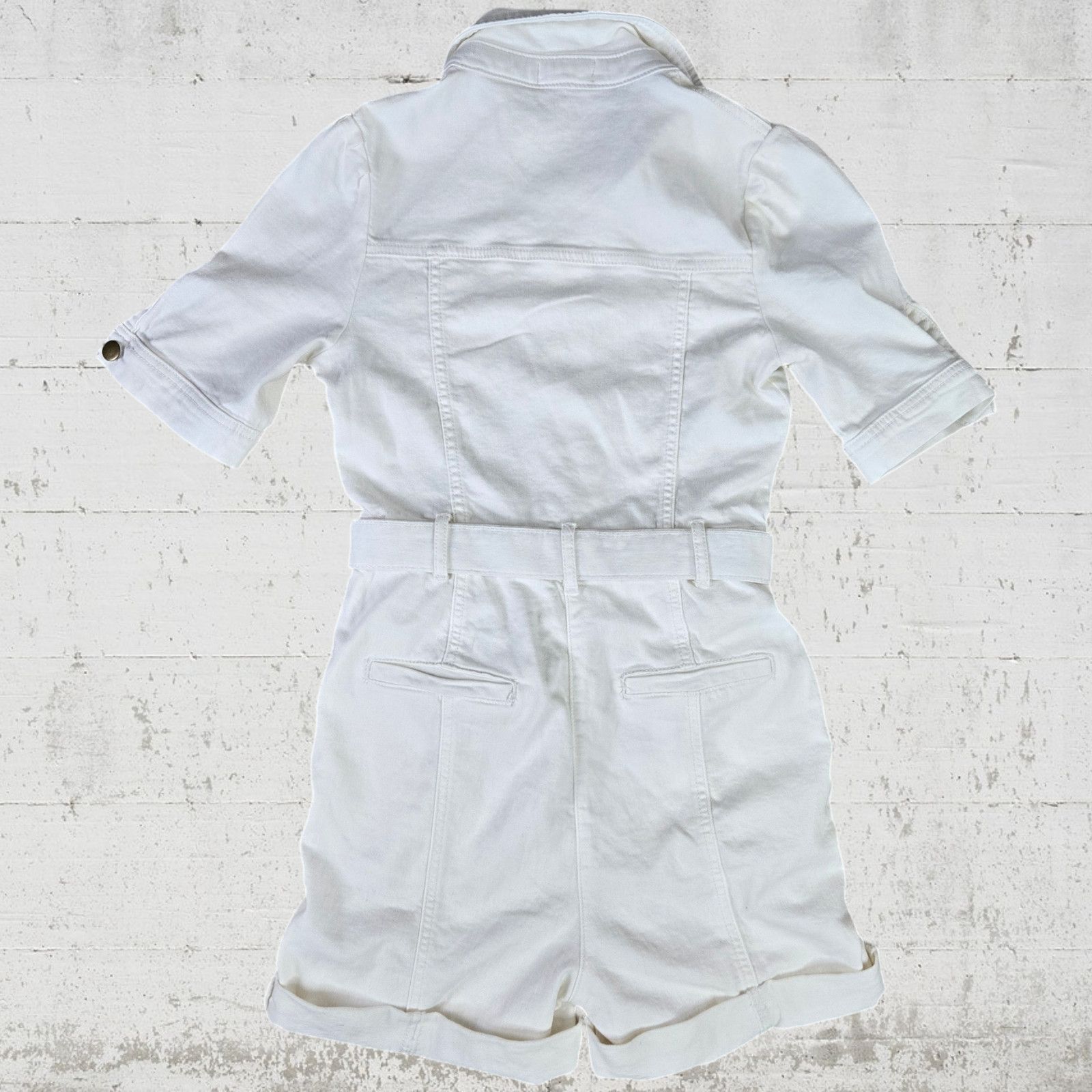 Other White Denim Belted Utility Romper Size XS Size 26" / US 2 / IT 38 - 7 Thumbnail