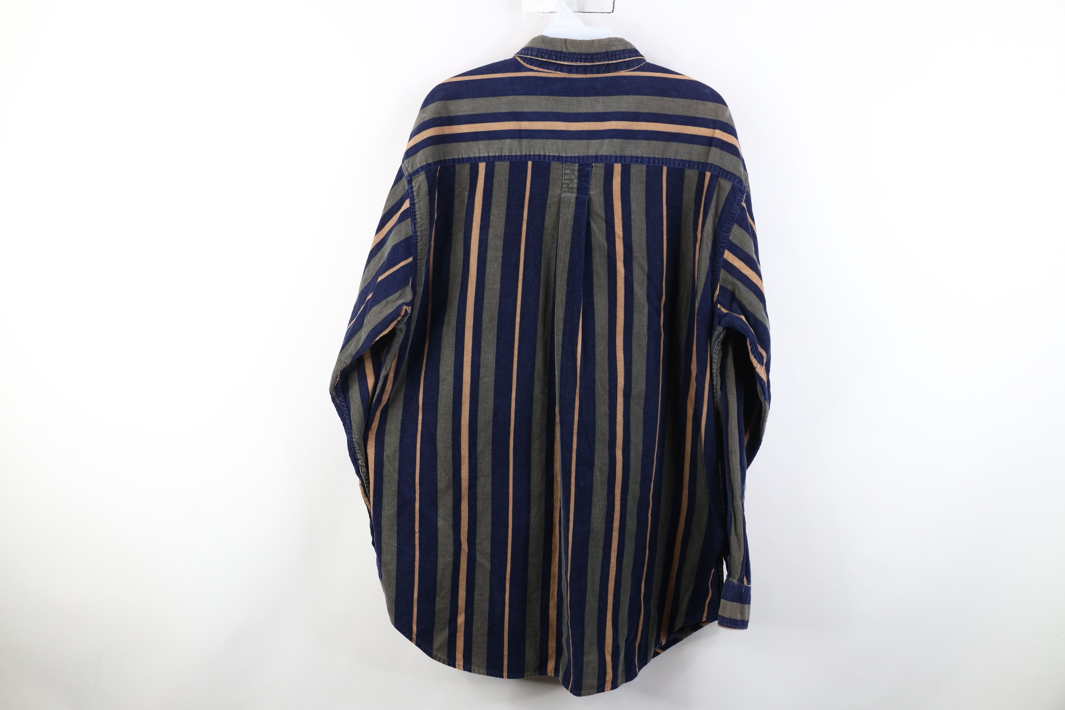 Vintage Vintage 90s Streetwear Corduroy Collared Button Down Shirt Size US L / EU 52-54 / 3 - 10 Thumbnail