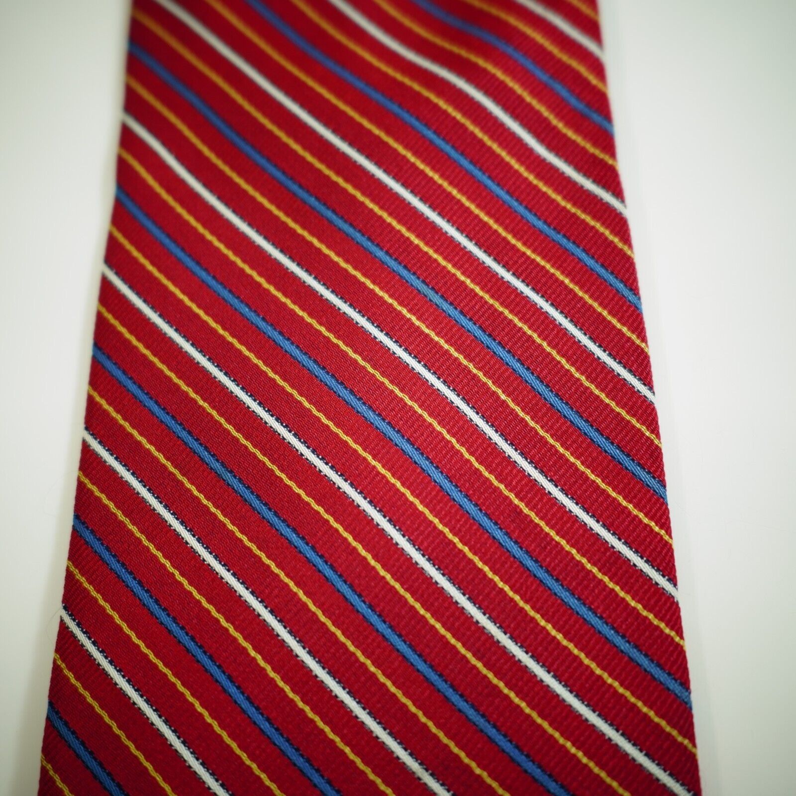 Tom James Tom James Corporate Image Red Blue White Striped Woven Wide Size ONE SIZE - 2 Thumbnail