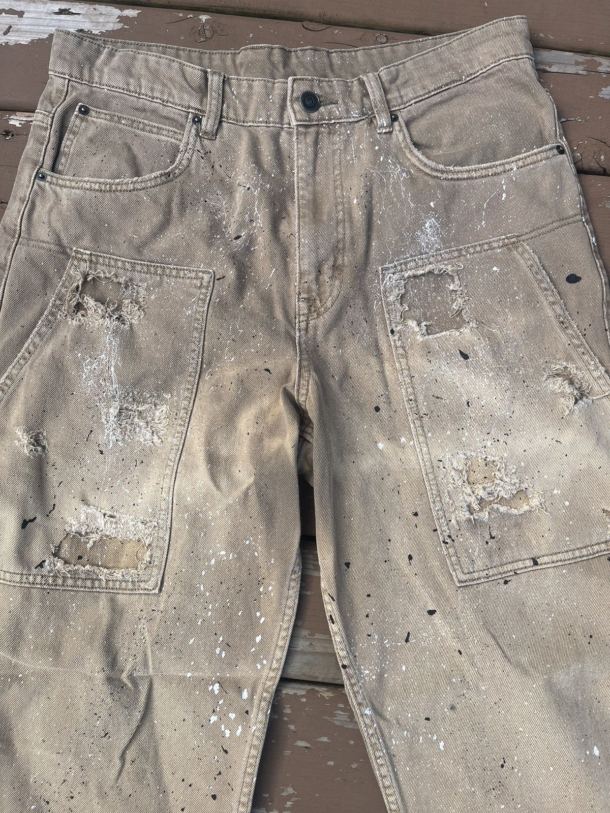 Vintage Vinage denim double knee custom Size US 32 / EU 48 - 3 Thumbnail