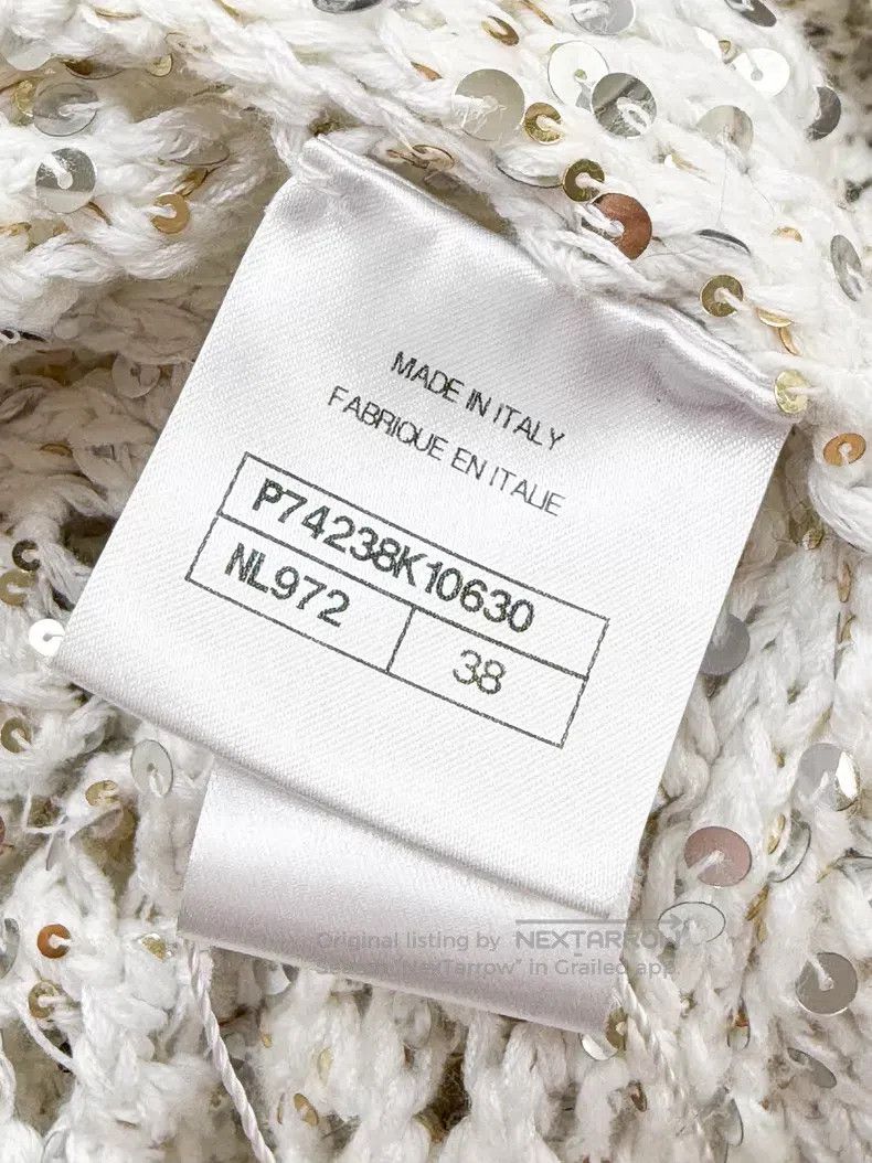 Chanel Chanel Hollow-out knitted sequin diamond buckle knitted ca Size XS / US 0-2 / IT 36-38 - 7 Thumbnail