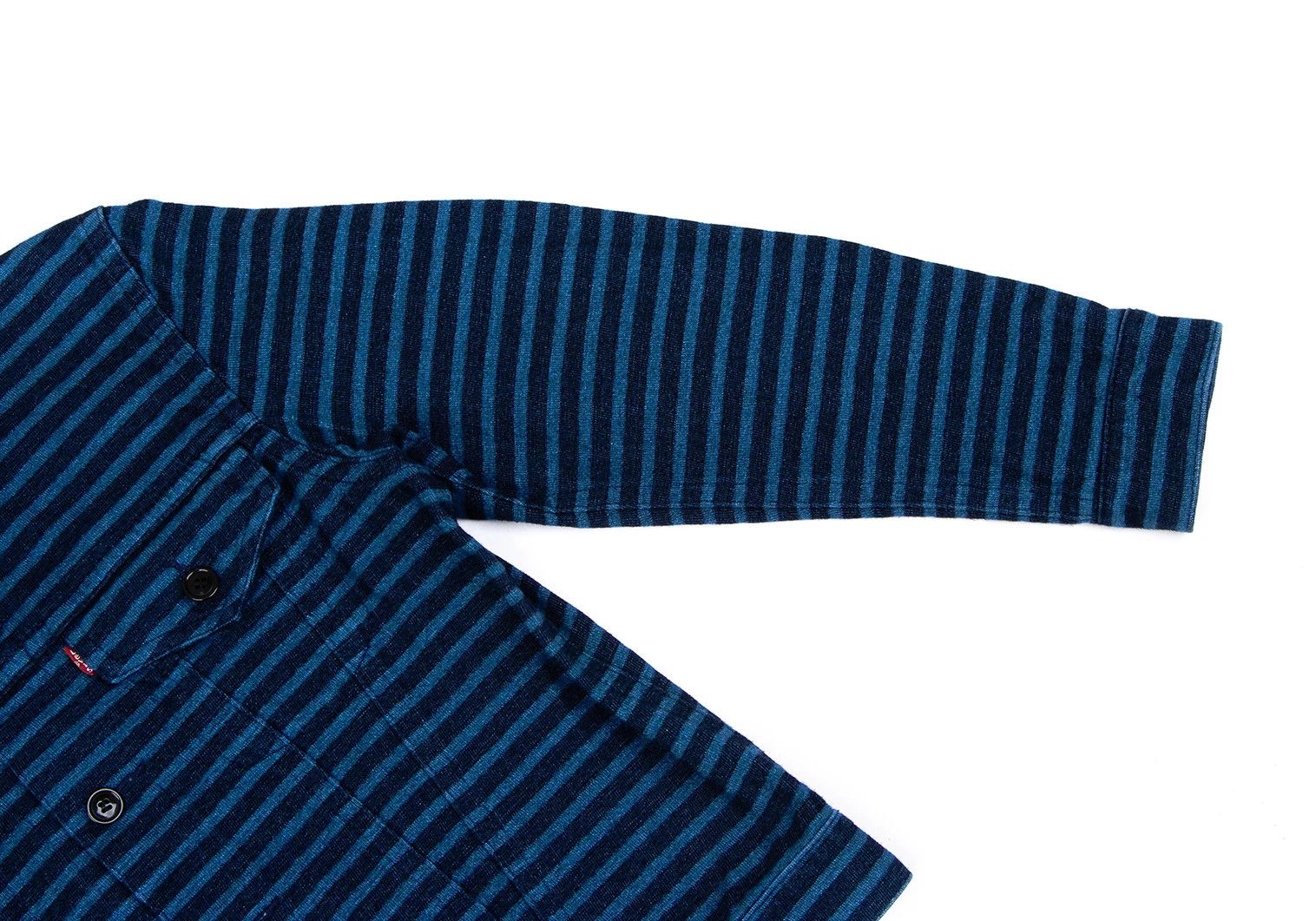 Junya Watanabe Cotton Stripe Sweat Trucker Jacket in Blue, Size XS Size US XS / EU 42 / 0 - 8 Thumbnail