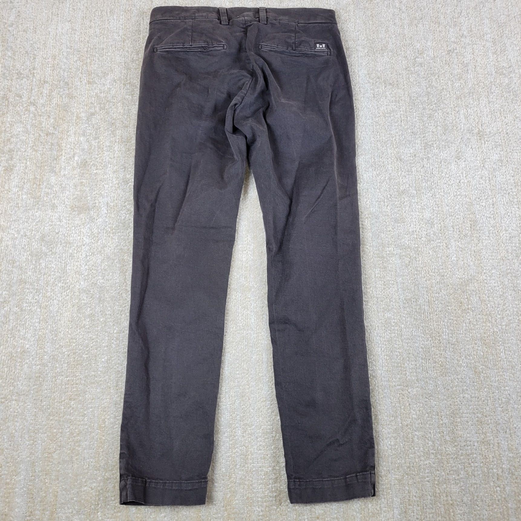 Vintage Entre Amis Men's Pants Slim Straight Chino 31x28 Gray Stretch Twill Cotton Trousers Vintage No Size US 31 - 2 Thumbnail