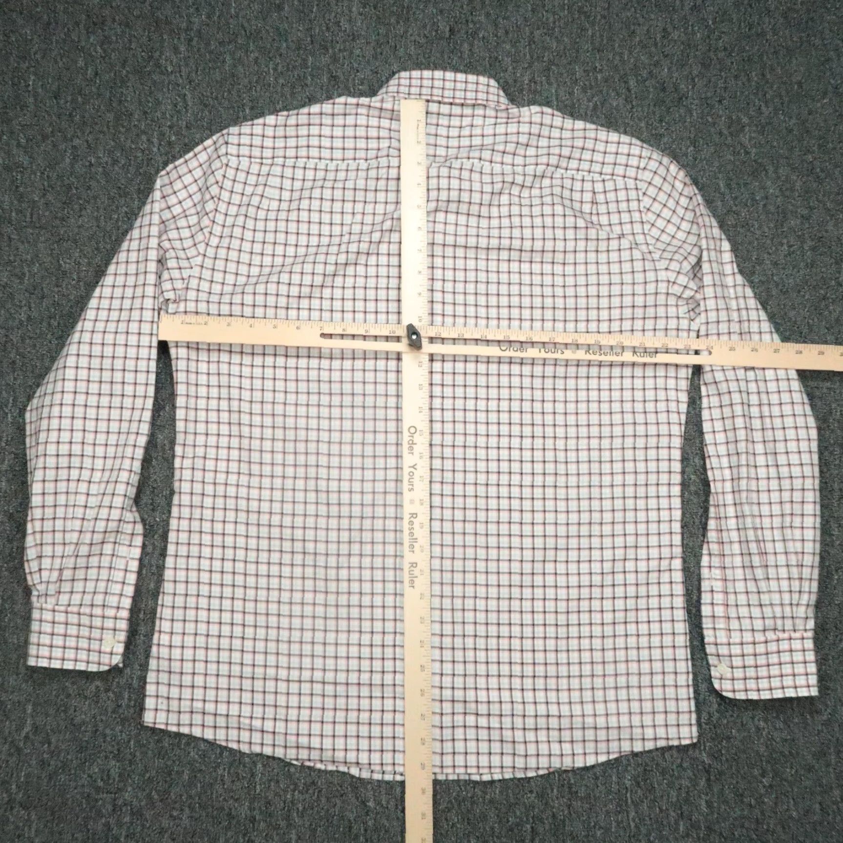 Ermenegildo Zegna Ermenegildo Zegna Button-Up Shirt Mens Large White Plaid Long Sleeve Travel Casual Dress Size US L / EU 52-54 / 3 - 5 Thumbnail