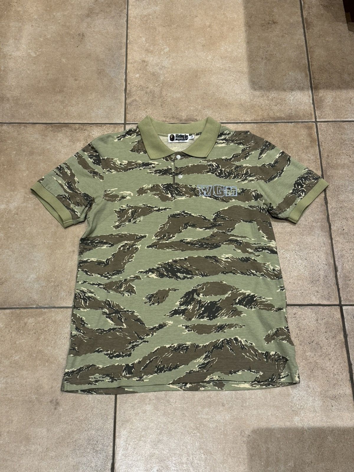 Bape Tiger Camo Shark Polo Size US M / EU 48-50 / 2 - 1 Thumbnail