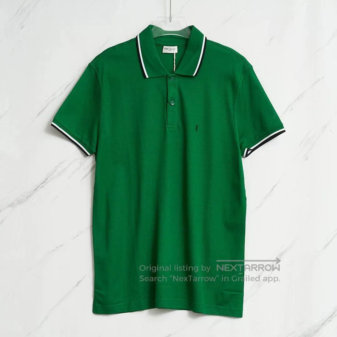 Saint Laurent Paris Saint Laurent Men's Logo Embroidered Polo. Size US M / EU 48-50 / 2 - 1 Thumbnail
