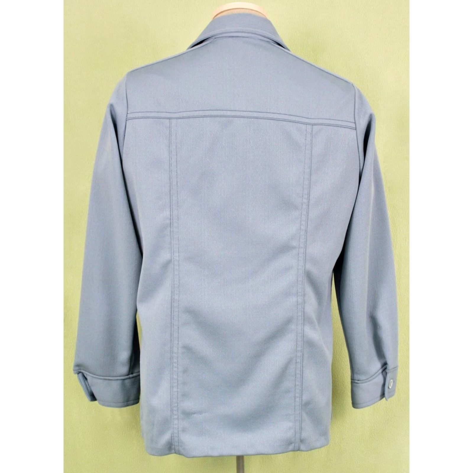 Levi's Levi's 70s Leisure Suit Jacket Pants Panatela Polyester Light Blue Mens L Vintage Disco Size 40R - 6 Thumbnail