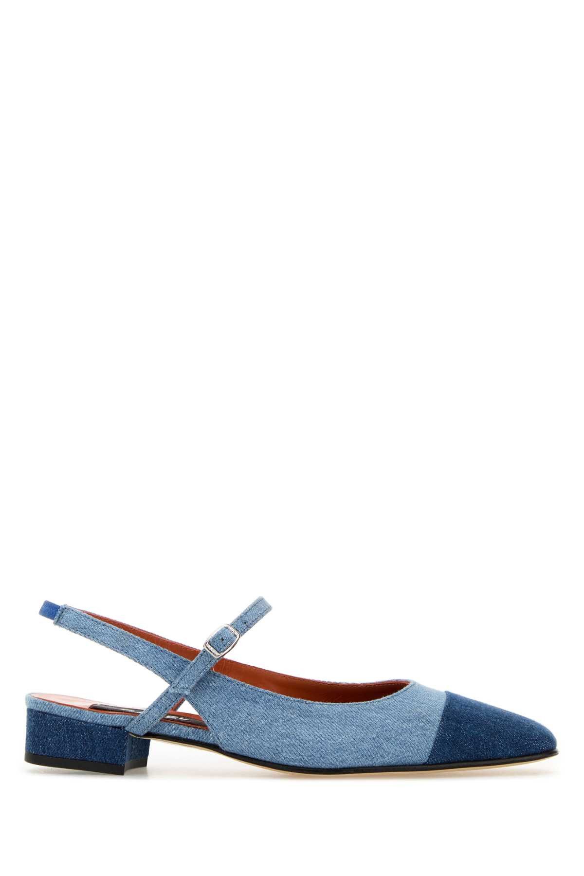 Carel Paris Two-Tone Canvas Oceano Ballerinas Size US 8 / IT 38 - 1 Thumbnail
