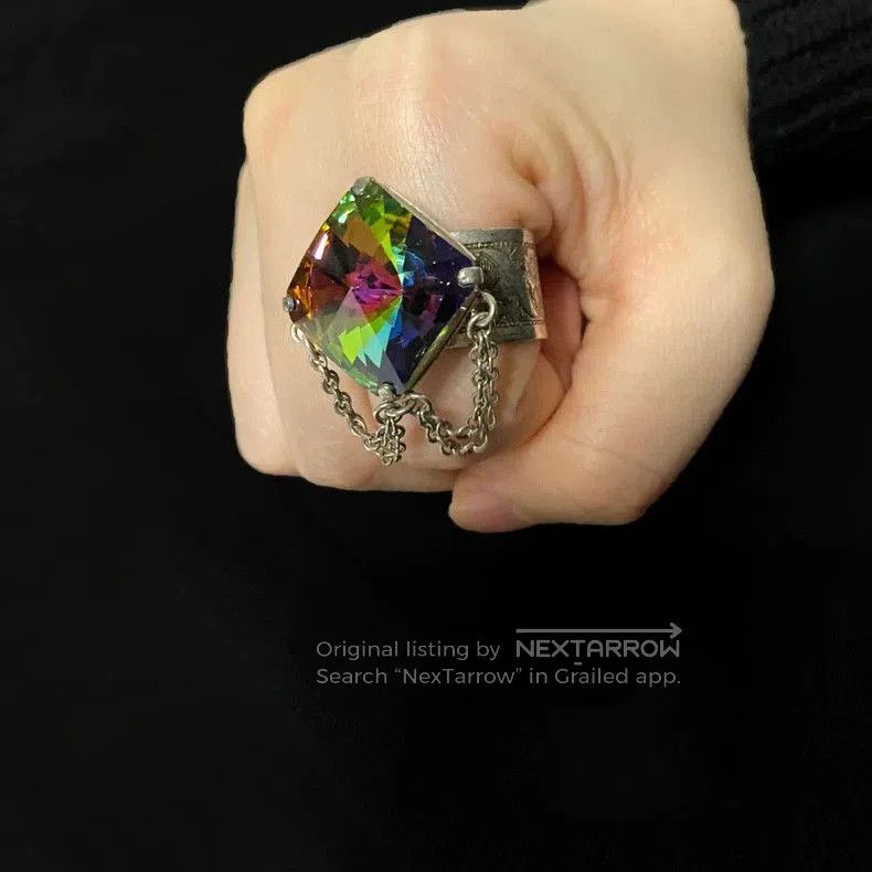 Jean Paul Gaultier Jean Paul Gaultier Decorative Gem Chain Ring. Size ONE SIZE - 2 Thumbnail