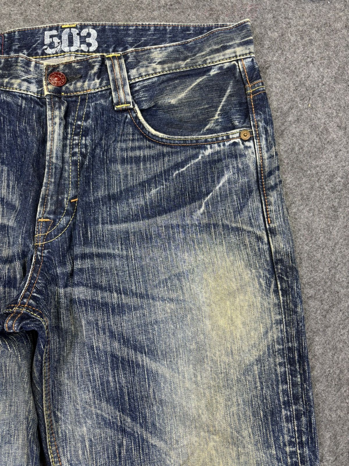 Edwin Flare Edwin 503 Sandy Style Crazy Fades Denim F922 Size US 35 - 4 Thumbnail