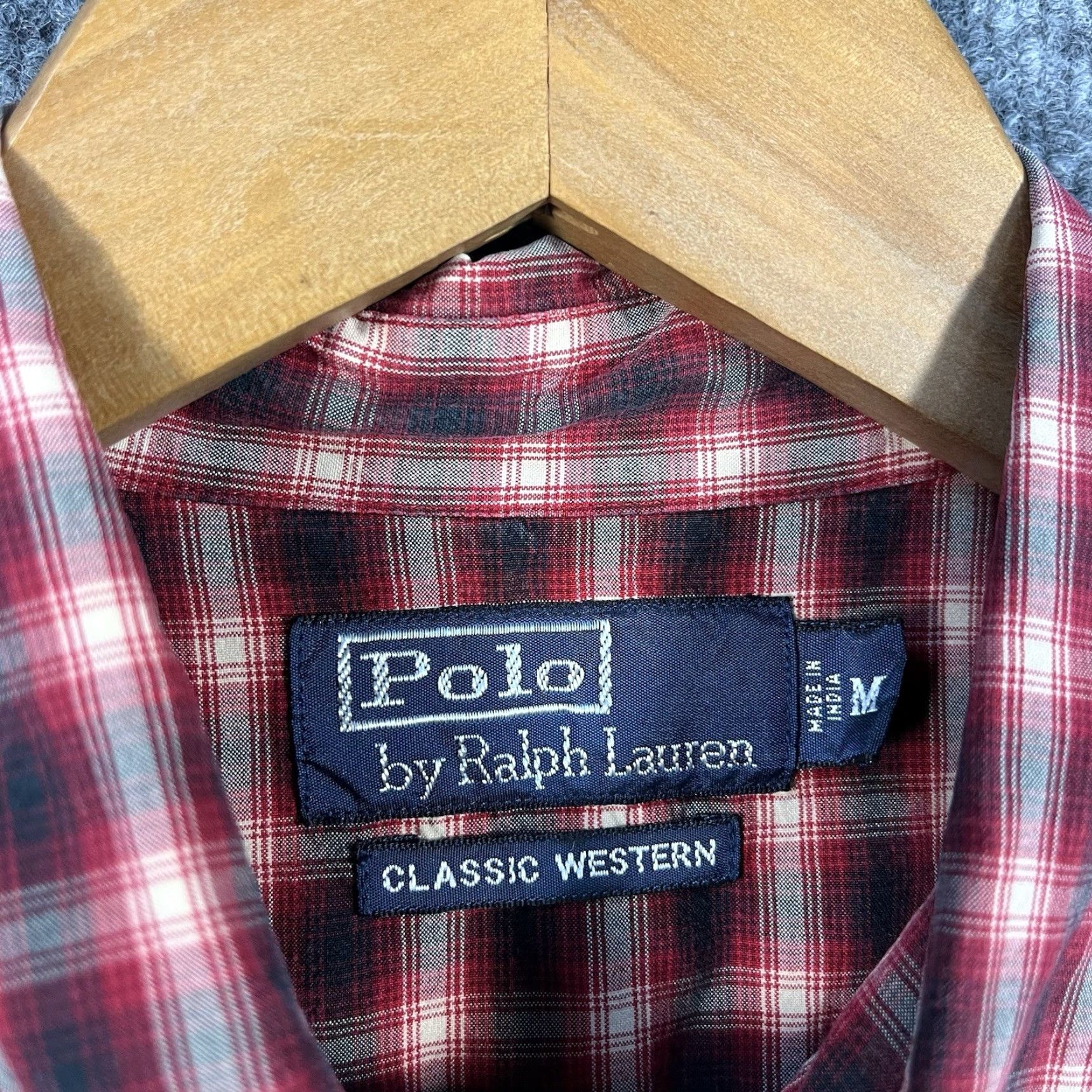 Polo Ralph Lauren VINTAGE Polo By Ralph Lauren Red Western Pearl Snap Button Shirt Plaid Mens M Shirt Size US M / EU 48-50 / 2 - 6 Thumbnail