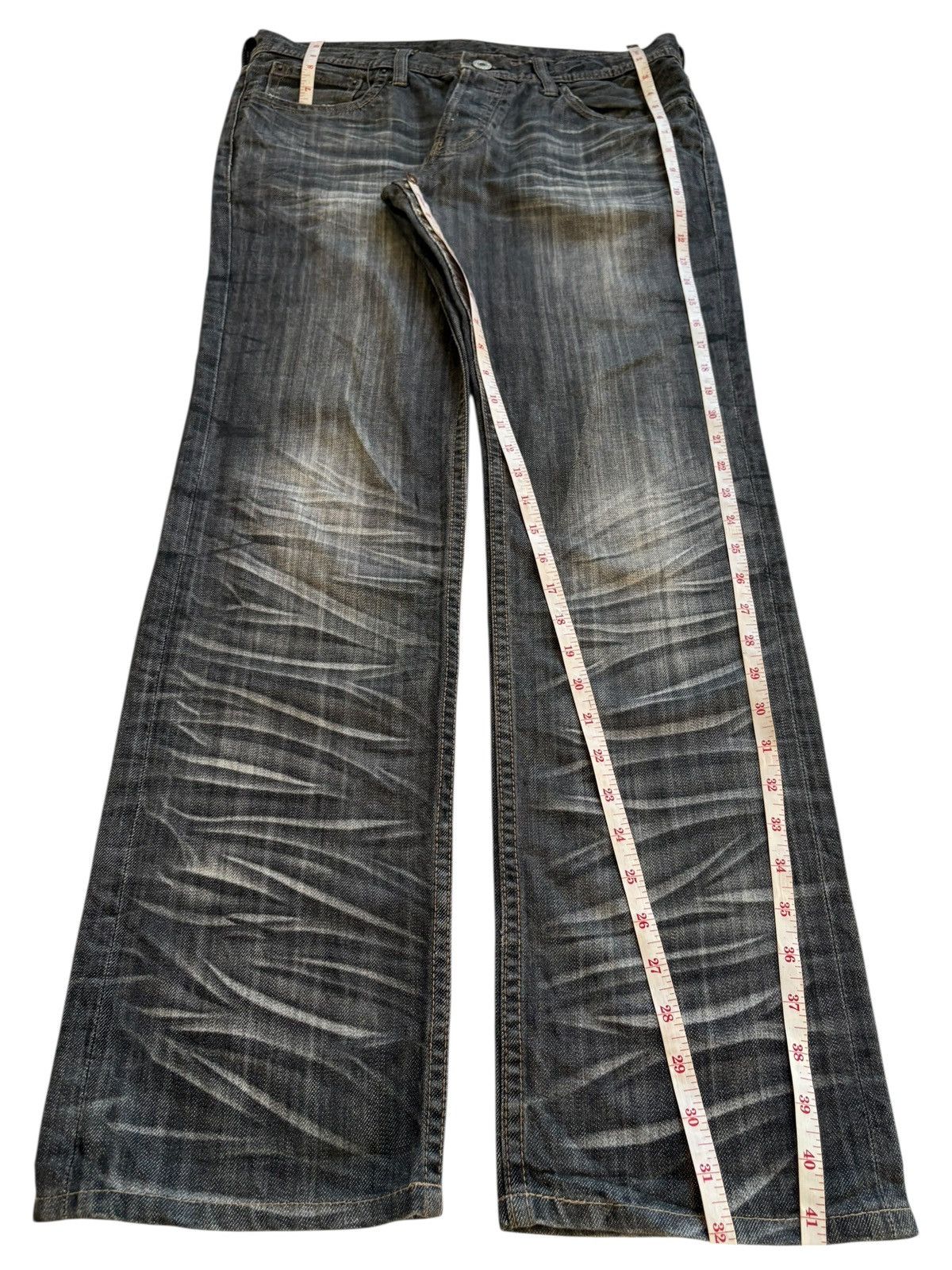Japanese Brand × Number (N)ine Vintage Edge Rupert Button Fly Faded Wash Loose Jeans Size US 33 - 13 Thumbnail