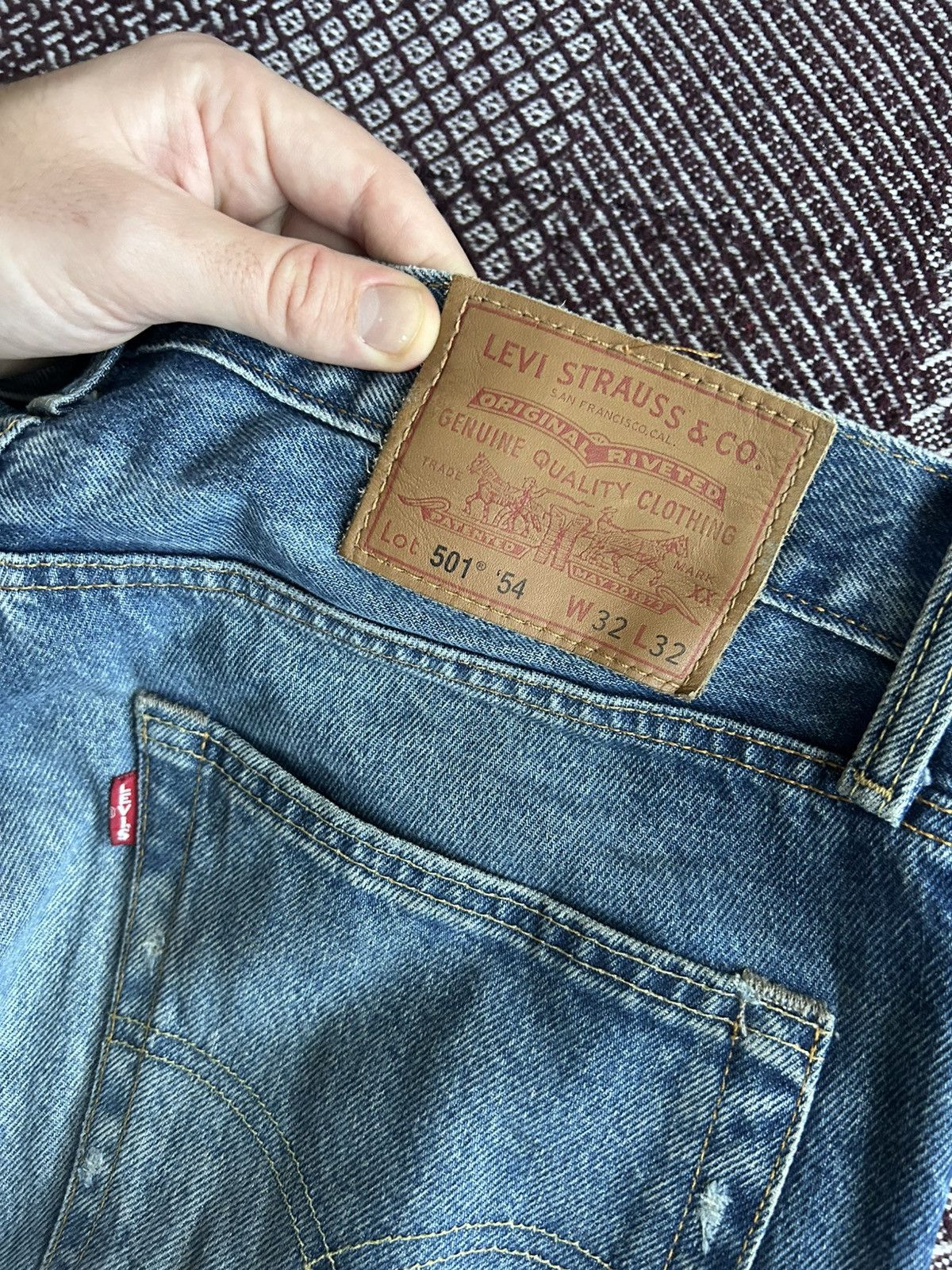 Levi's Vintage Levis 501 Premium Big E Jeans Thrashed Wash Size W32 Size US 32 / EU 48 - 6 Thumbnail
