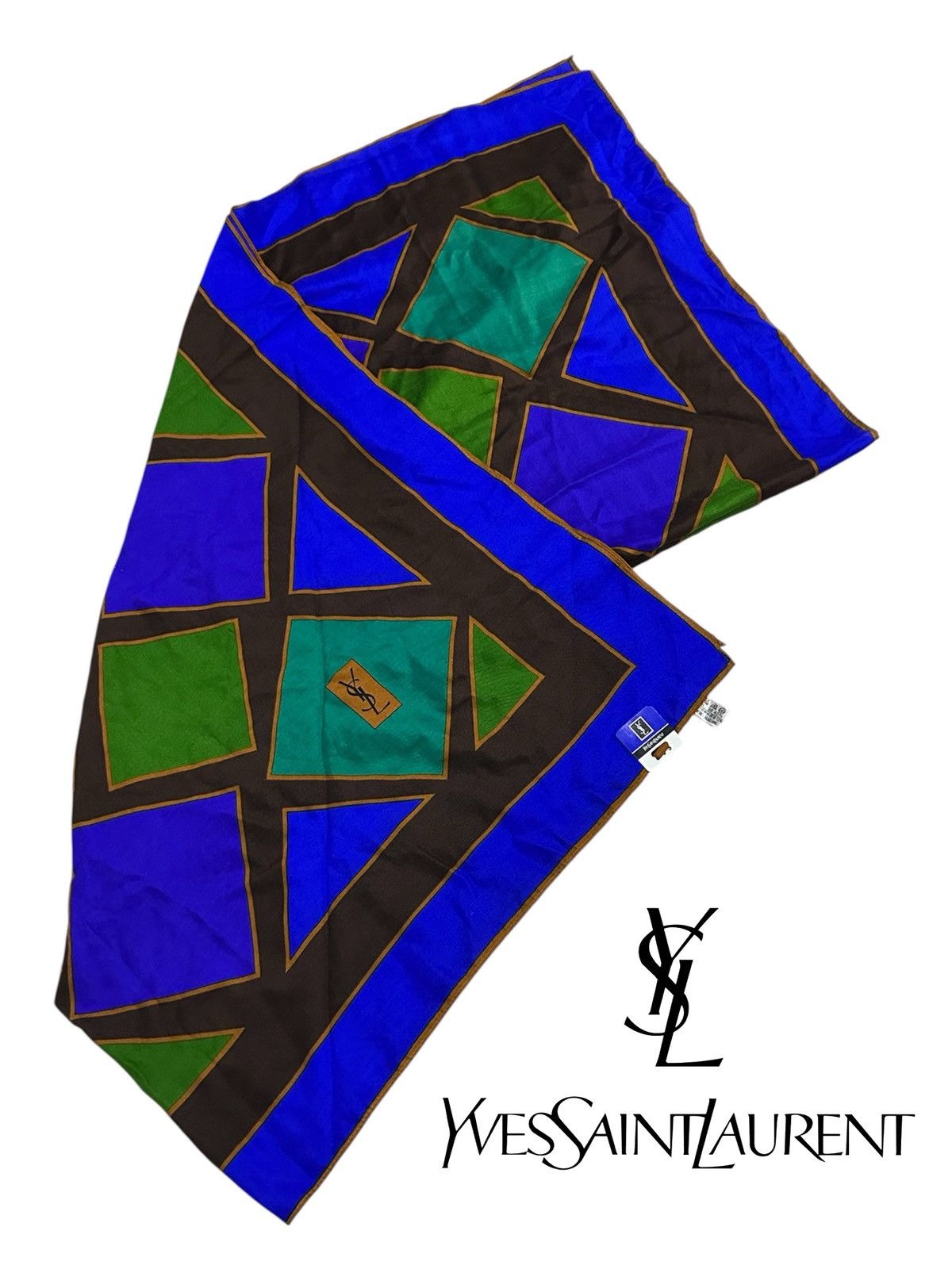 Yves Saint Laurent Vintage Yves Saint Laurent Fourlads Silk Scarves (Big Size) Size ONE SIZE - 1 Thumbnail
