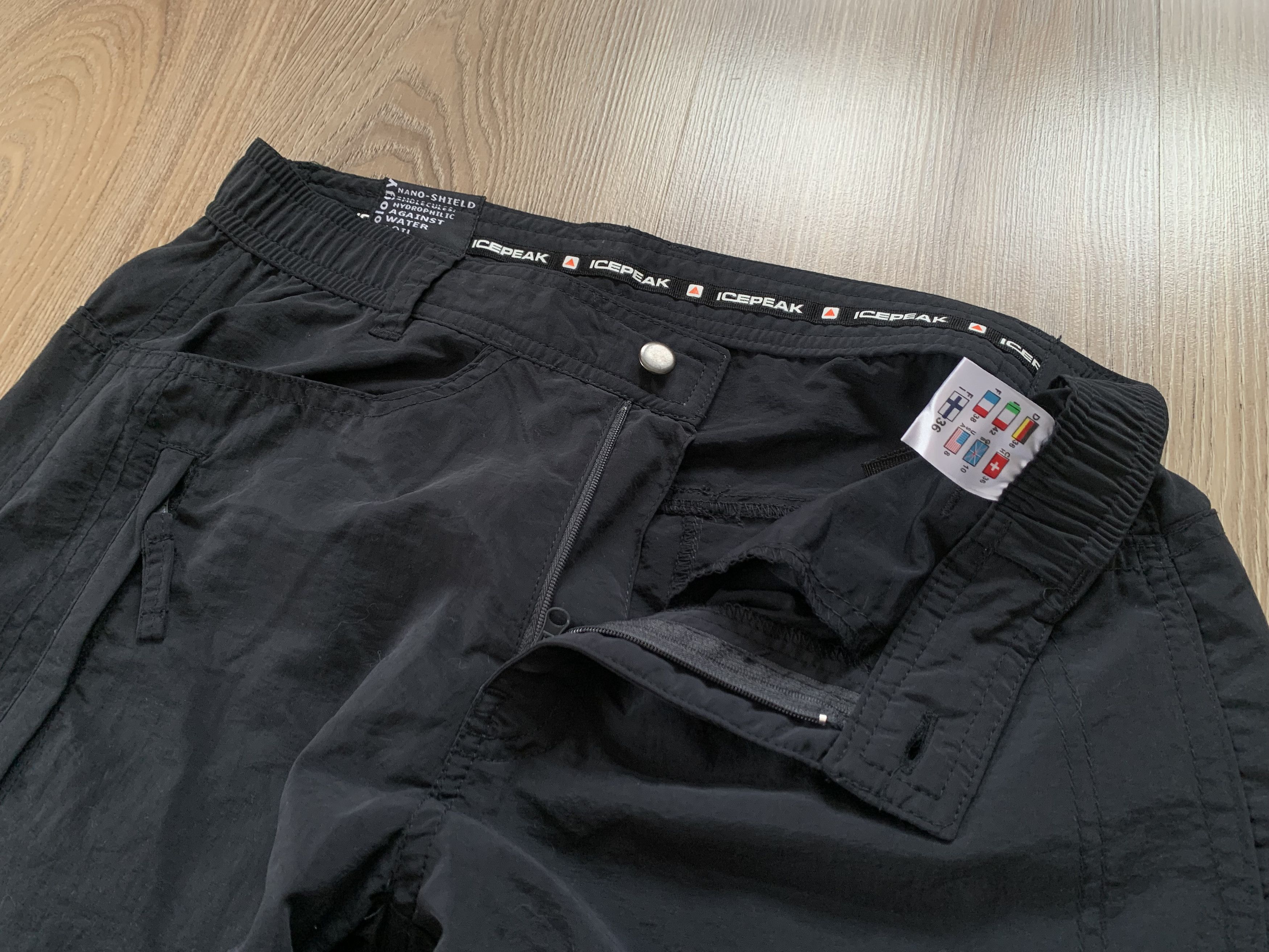 Sports Specialties Icepeak Nano-Q Technical Black Ski Pants Size 25" / US 0 / IT 36 - 5 Thumbnail