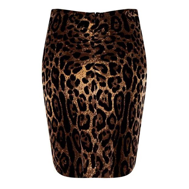 Dolce & Gabbana o1g2r1mq1024 Leopard Velvet Mini Skirts in Leopard Size 29" - 2 Thumbnail