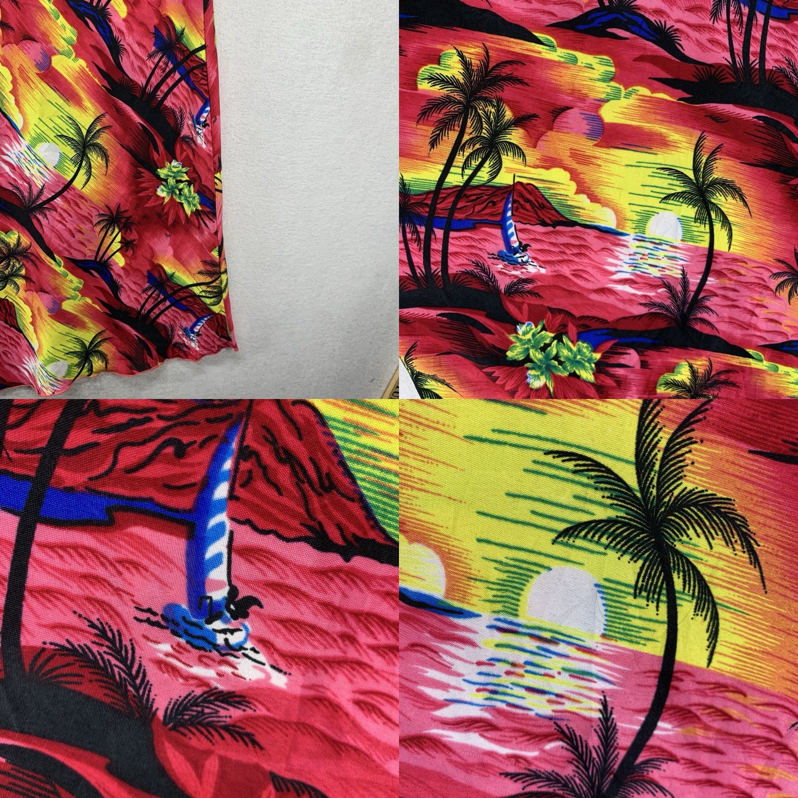 Vintage VINTAGE Creations Women's Hawaiian Top Mini Dress Sundress 70s Retro Floral Pink Sleeveless Scoop Neck Pullover Adjustable Straps Short Dress Size M / US 6-8 / IT 42-44 - 8 Thumbnail