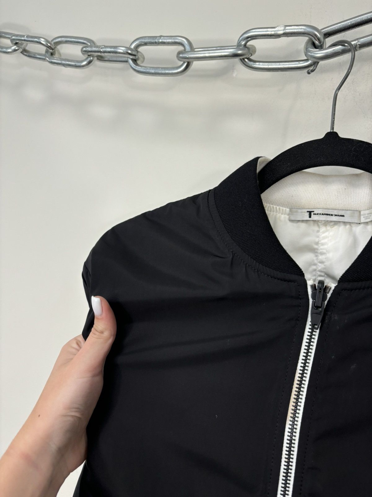 T by Alexander Wang T By Alexander Wang Black/White Luxury Hype Bomber Jacket Size S / US 4 / IT 40 - 6 Thumbnail