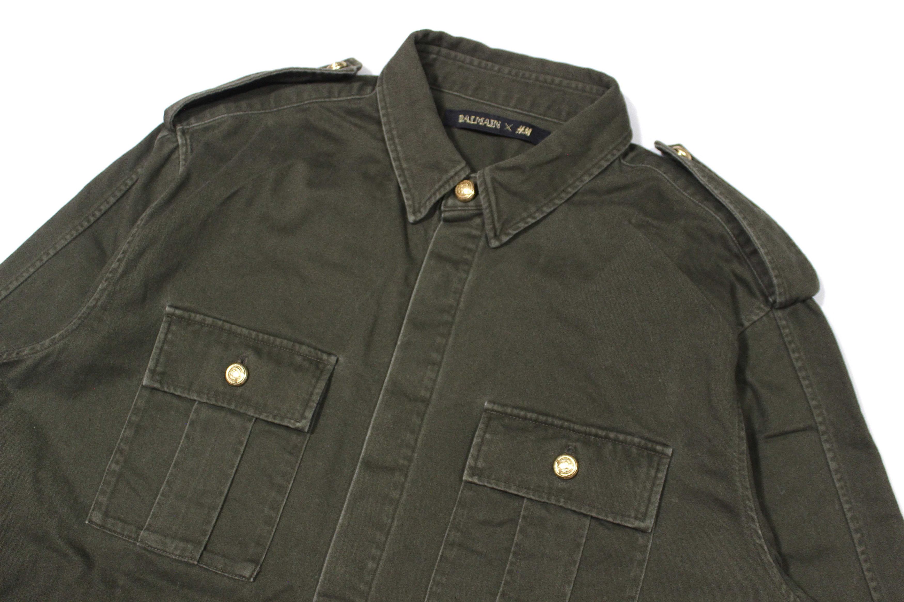 Balmain Military Khaki Shirt Size US M / EU 48-50 / 2 - 3 Thumbnail