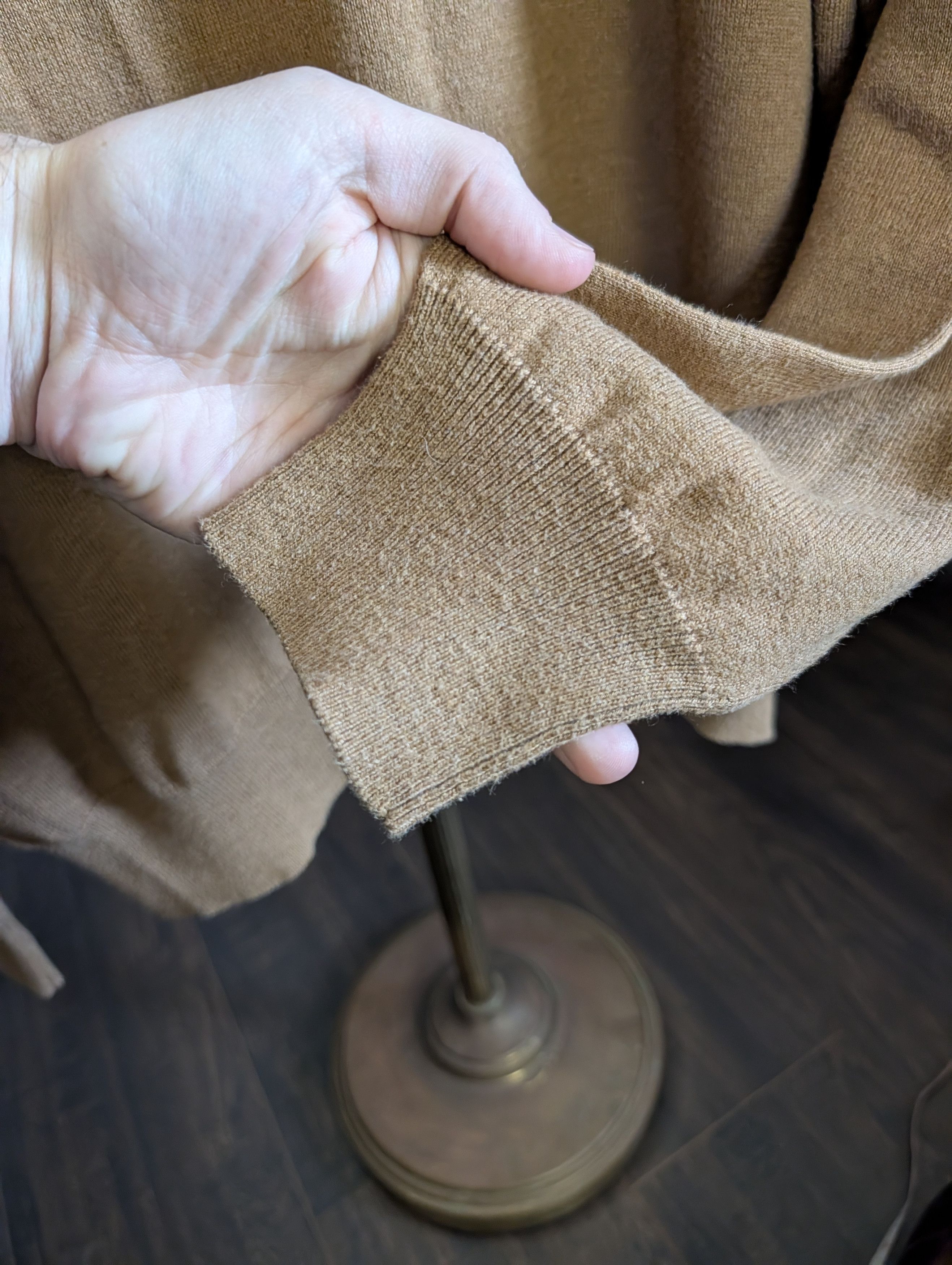 Orvis Cotton/silk/cashmere tan knit 1/4 zip sweater XL Size US XL / EU 56 / 4 - 9 Thumbnail