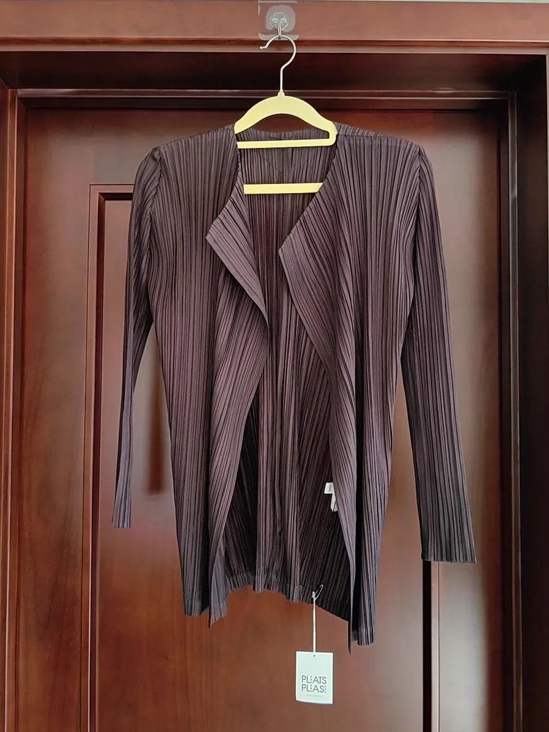 Issey Miyake Issey Miyake size:3 Coffee-colored pleated cotton soft car Size S / US 4 / IT 40 - 6 Thumbnail