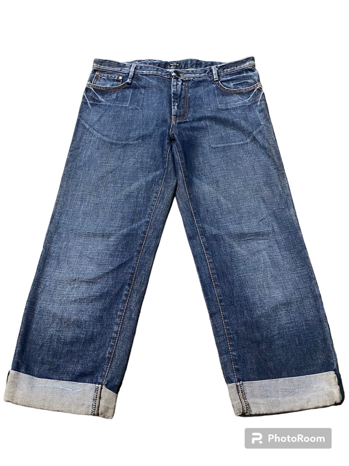 Miu Miu × Prada MIUMIU LOGO PATCH DENIM JEANS MADE IN ITALY Size 32" / US 10 / IT 46 - 8 Thumbnail
